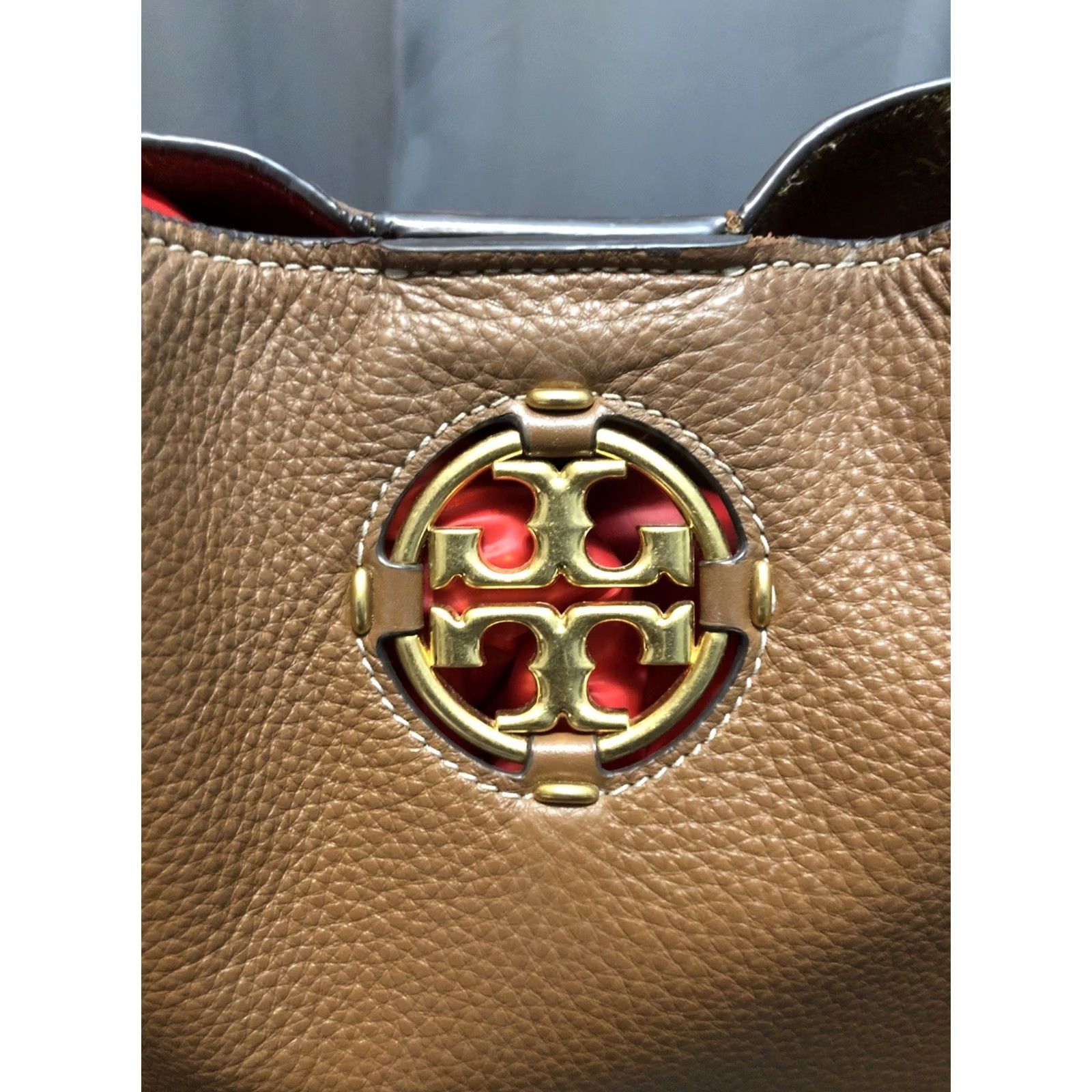 Tory Burch VINTAGE Tory Burch MILLER CLASSIC Shoulder Bag Hobo/Crossbody Bag Brown Light Umber 79324 Womens Medium Size ONE SIZE - 4 Thumbnail