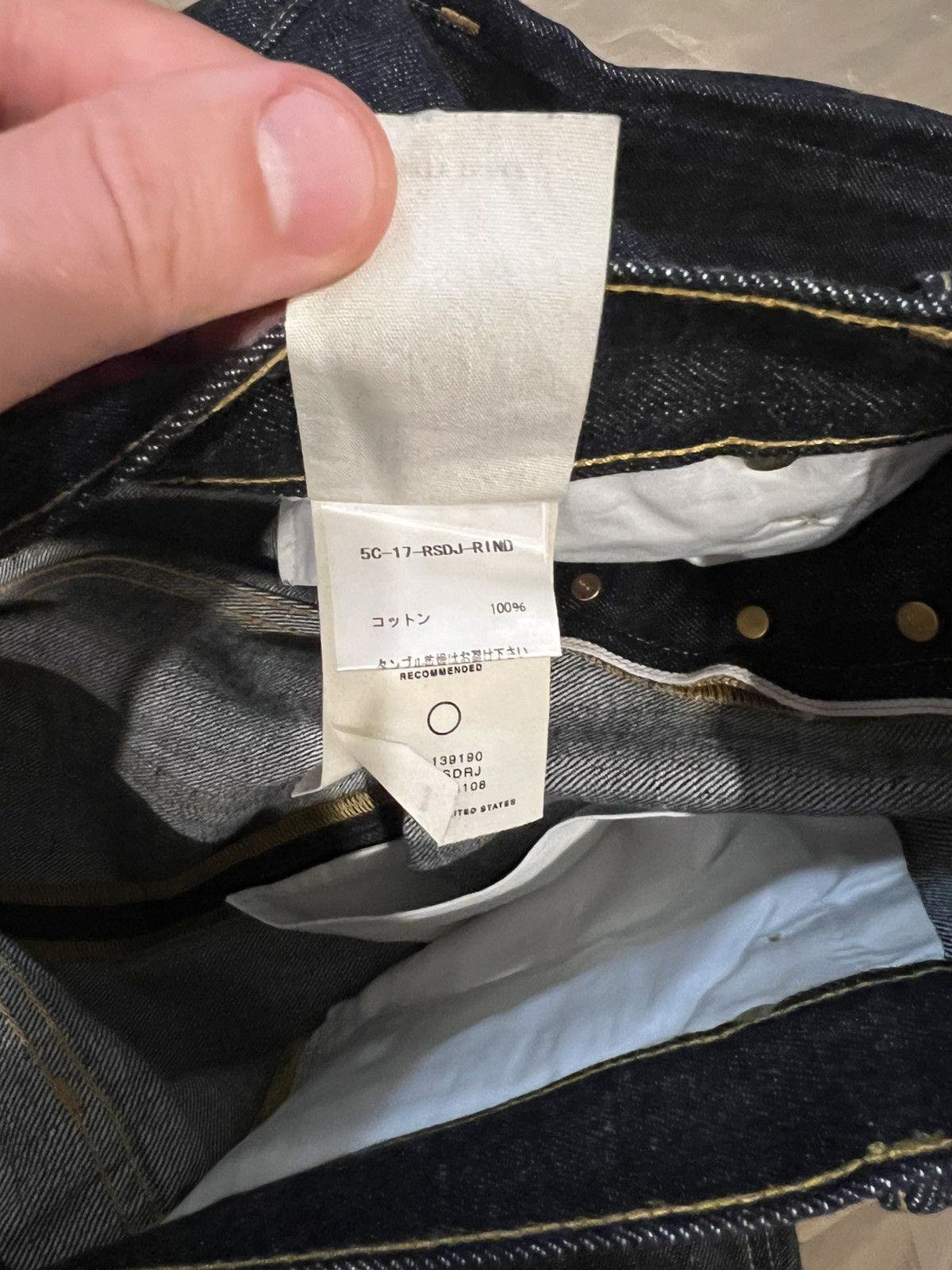 Fear of God Fear of God Navy Blue Denim Zipped Hem Slim Fit size 33 Size US 33 - 5 Thumbnail