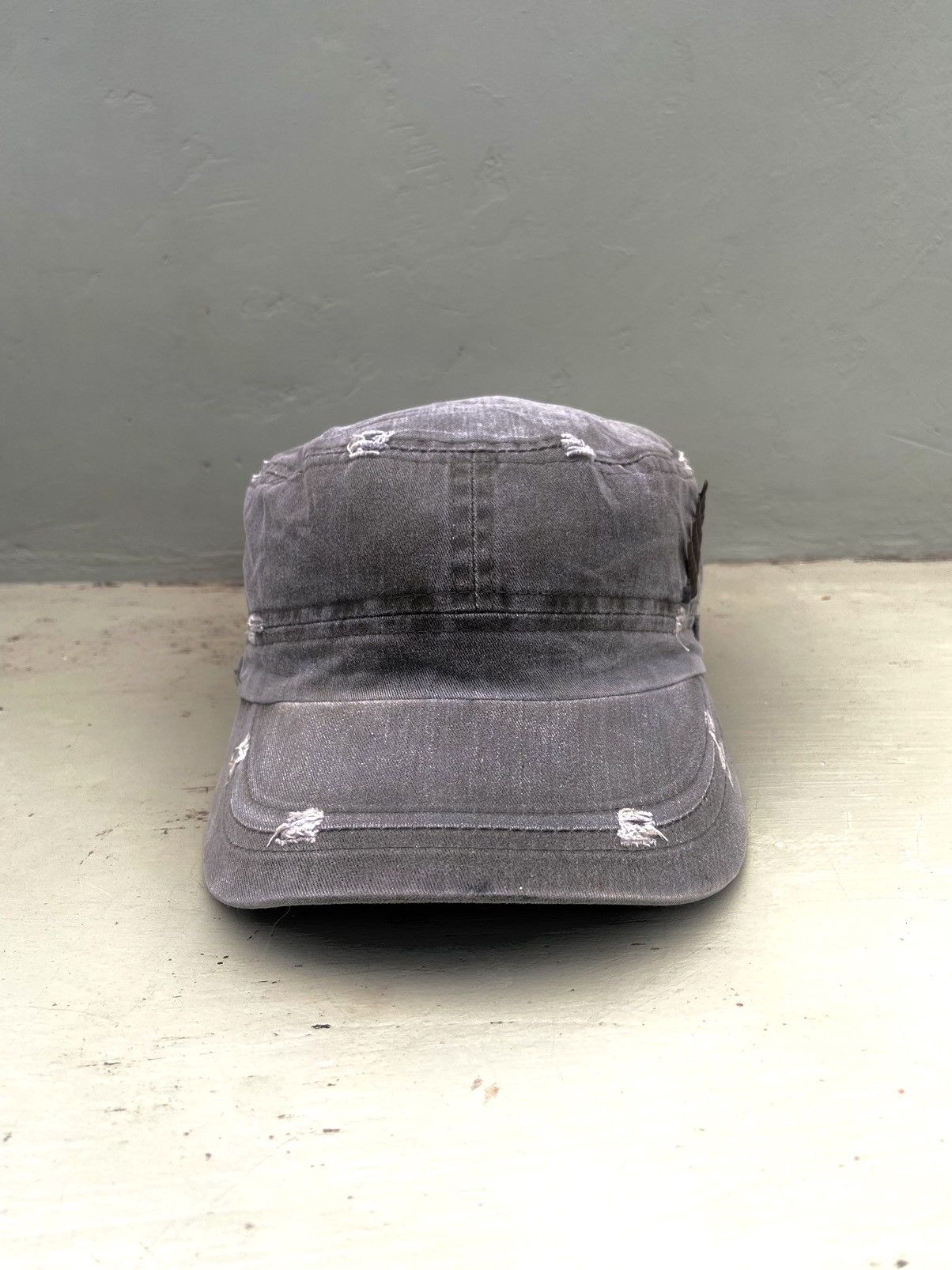 If Six Was Nine 2000s patrol hat with torn bullet ornament Size ONE SIZE - 3 Thumbnail