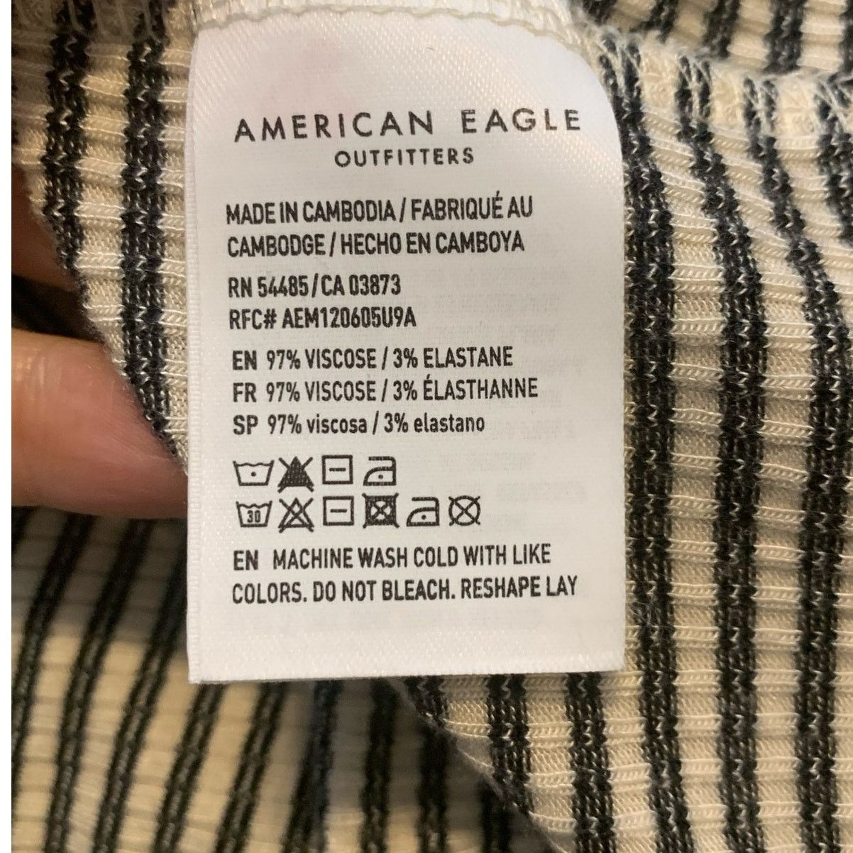 American Eagle Outfitters American Eagle Striped Ruffle Tank Top Cami Size Medium Size M / US 6-8 / IT 42-44 - 4 Thumbnail