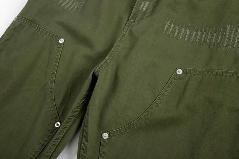 Designer × Japanese Brand × Vintage Military green zipper utility flared cargo pants Size US 32 / EU 48 - 5 Thumbnail