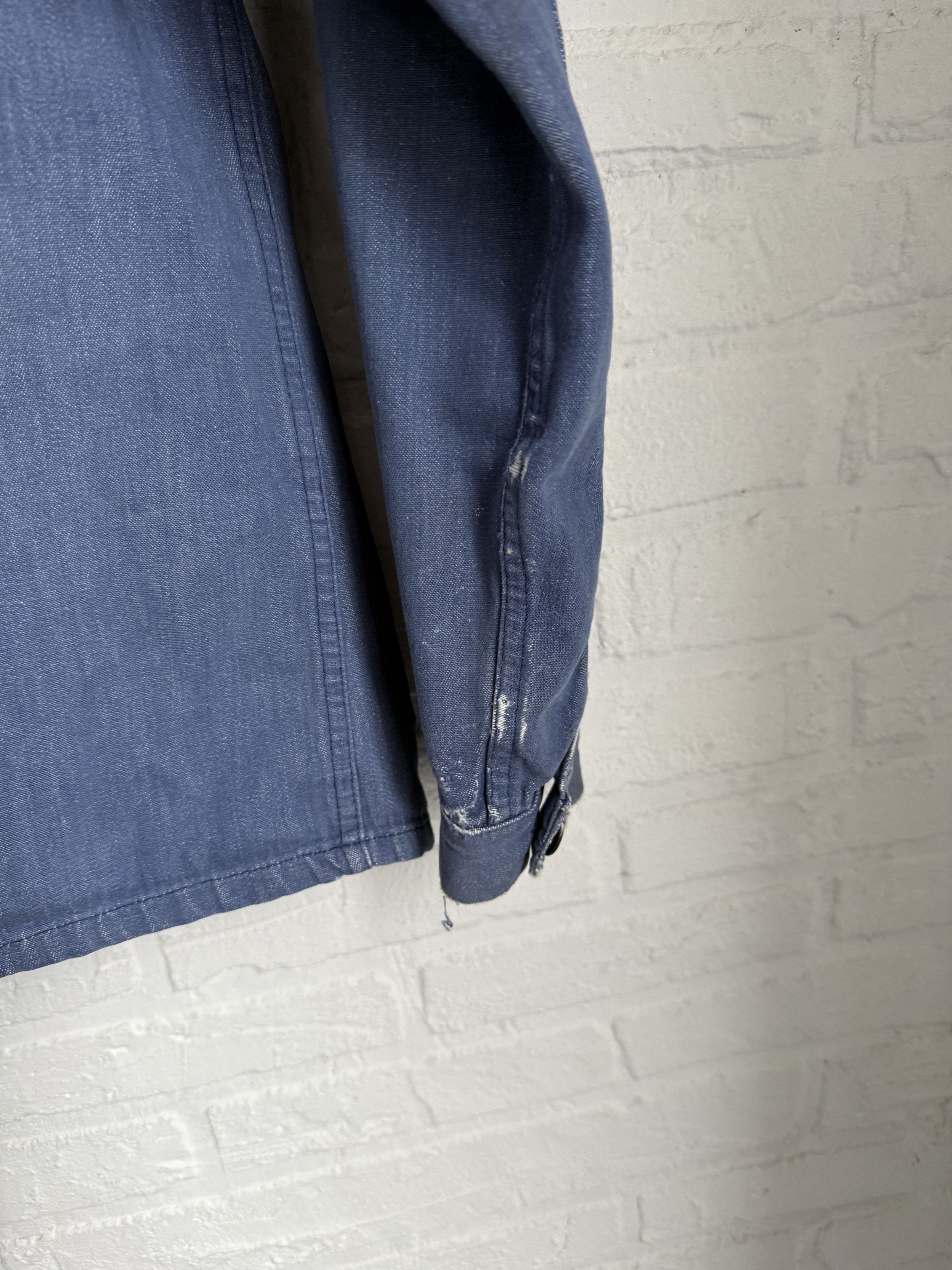 Vintage Vintage 80s French Work Denim Chore Jacket Size US M / EU 48-50 / 2 - 15 Thumbnail