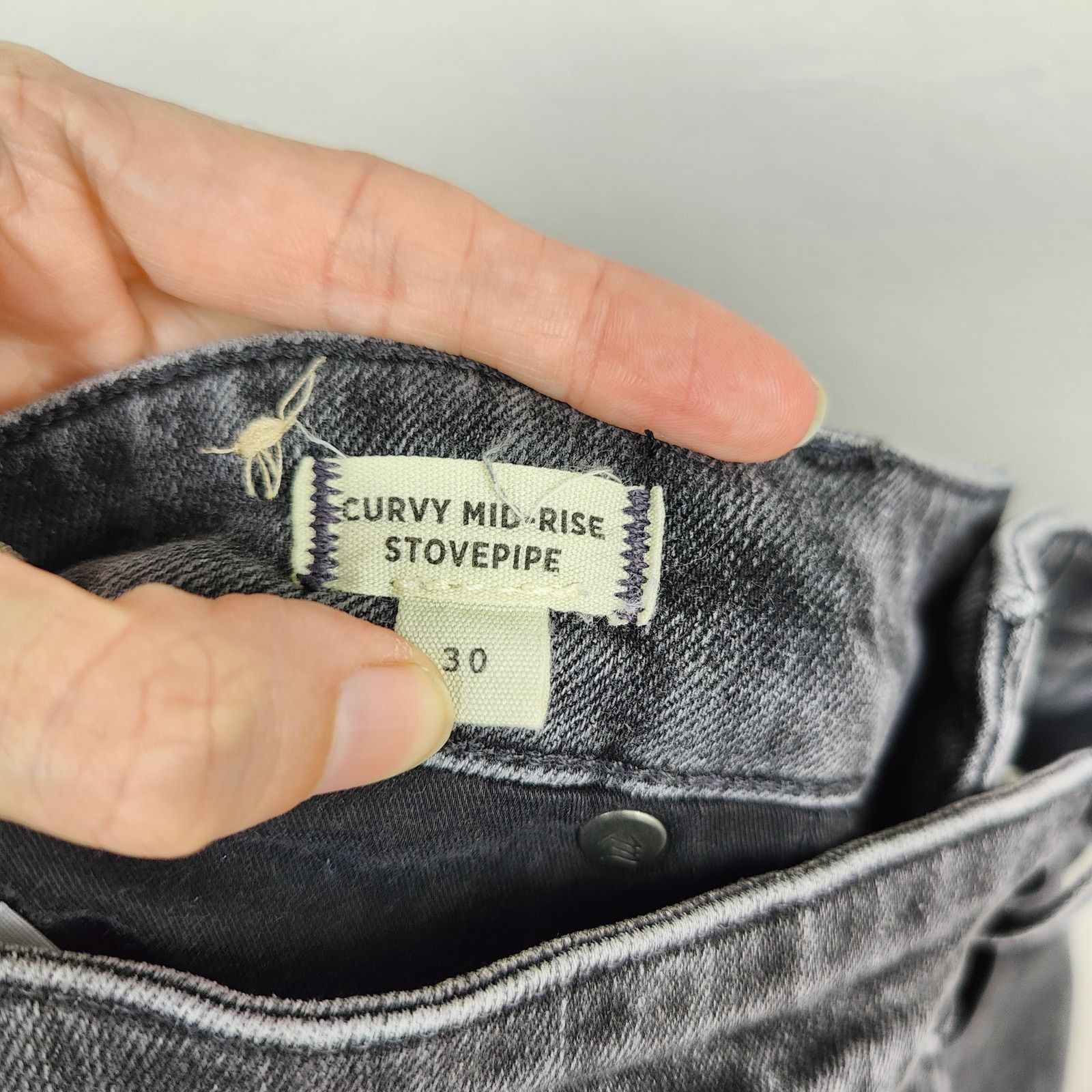 Madewell Madewell Curvy Stovepipe Jeans Womens 30 Gray Armand Wash Size 30" / US 8 / IT 44 - 6 Thumbnail
