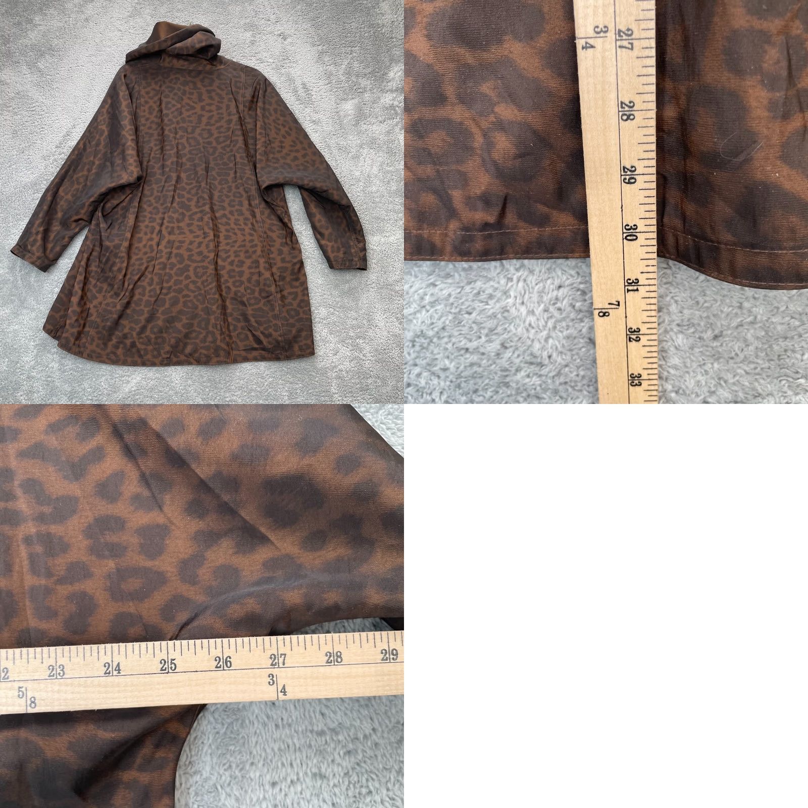 Rains Mycra Pac Jacket Womens 0 Petite Brown Rain Coat Leopard Reversible Full Zip Hooded Pockets Lightweight Waterproof Outdoor City Rain Coat Shoes? Size XS / US 0-2 / IT 36-38 - 8 Thumbnail