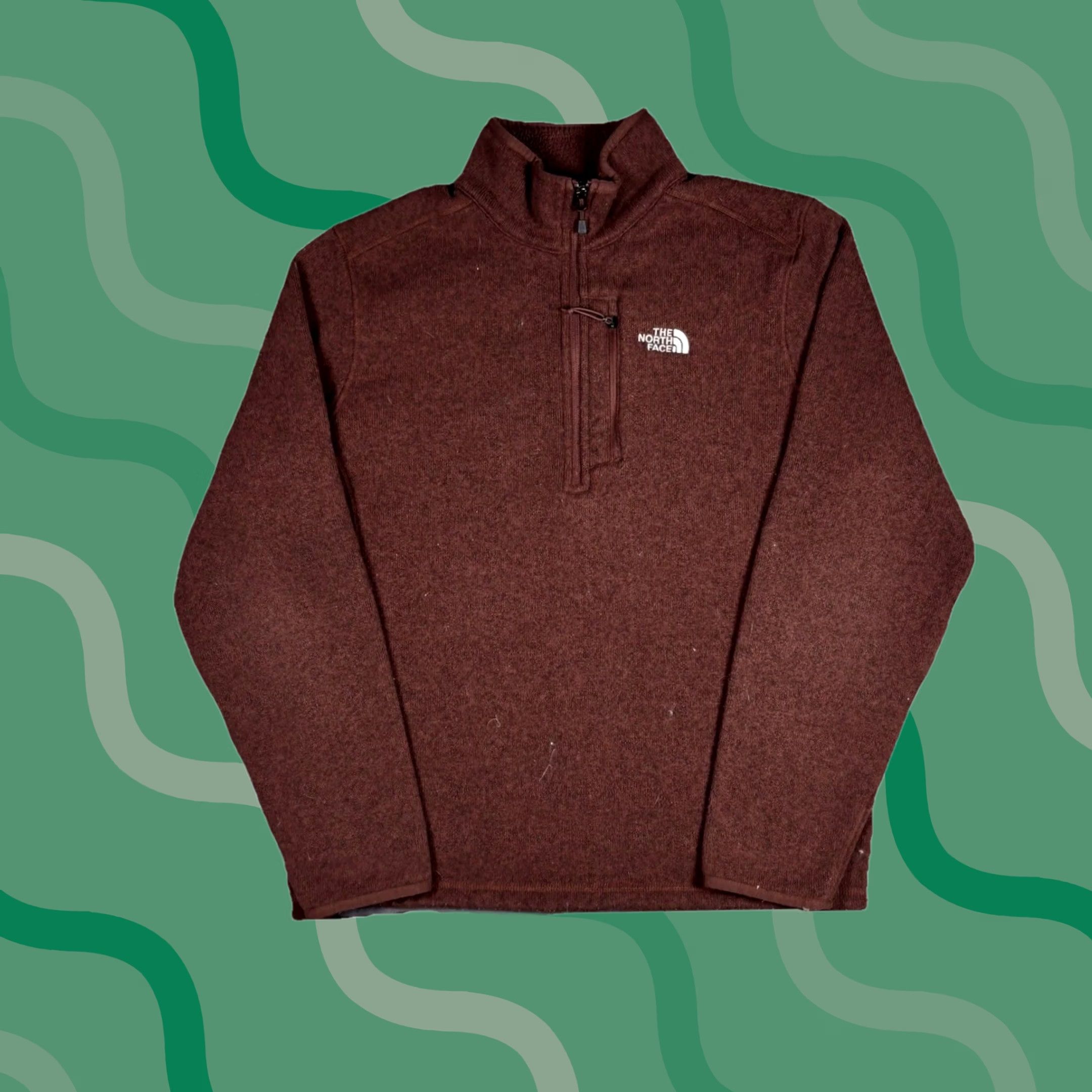The North Face The North Face Men’s Fleece Quarter Zip Pullover Sweater Orange L Small Size US L / EU 52-54 / 3 - 1 Thumbnail