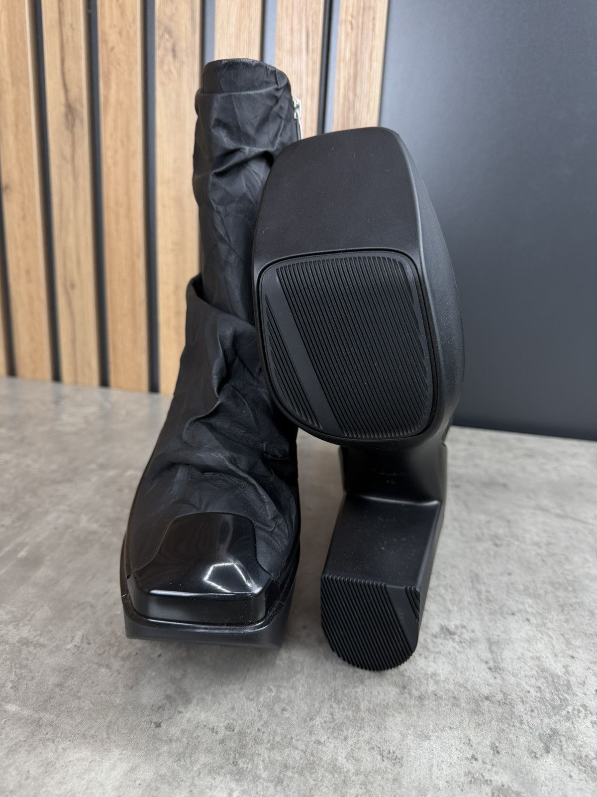 Peter Do at.kollektive x Peter Do Leather Platform Ankle Boots Black Size US 8 / EU 41 - 10 Thumbnail