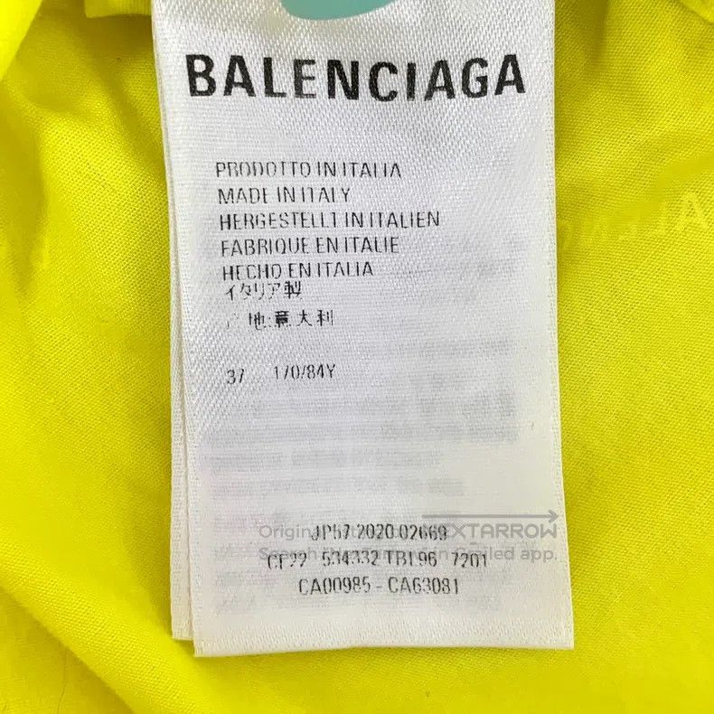 Balenciaga Balenciaga size 37 Yellow Logo Letter Barrage Print Cotton Size US S / EU 44-46 / 1 - 6 Thumbnail