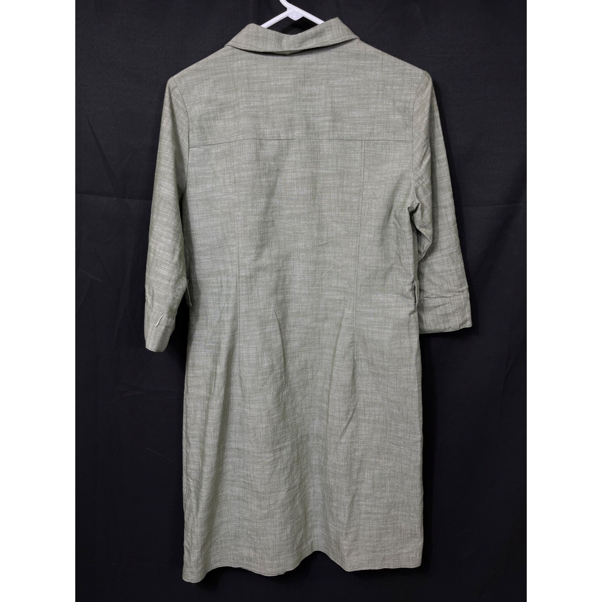 Designer Sharagano SKU 7610 Womens Olive Green Utility Dress Size 12 Size XL / US 12-14 / IT 48-50 - 2 Thumbnail