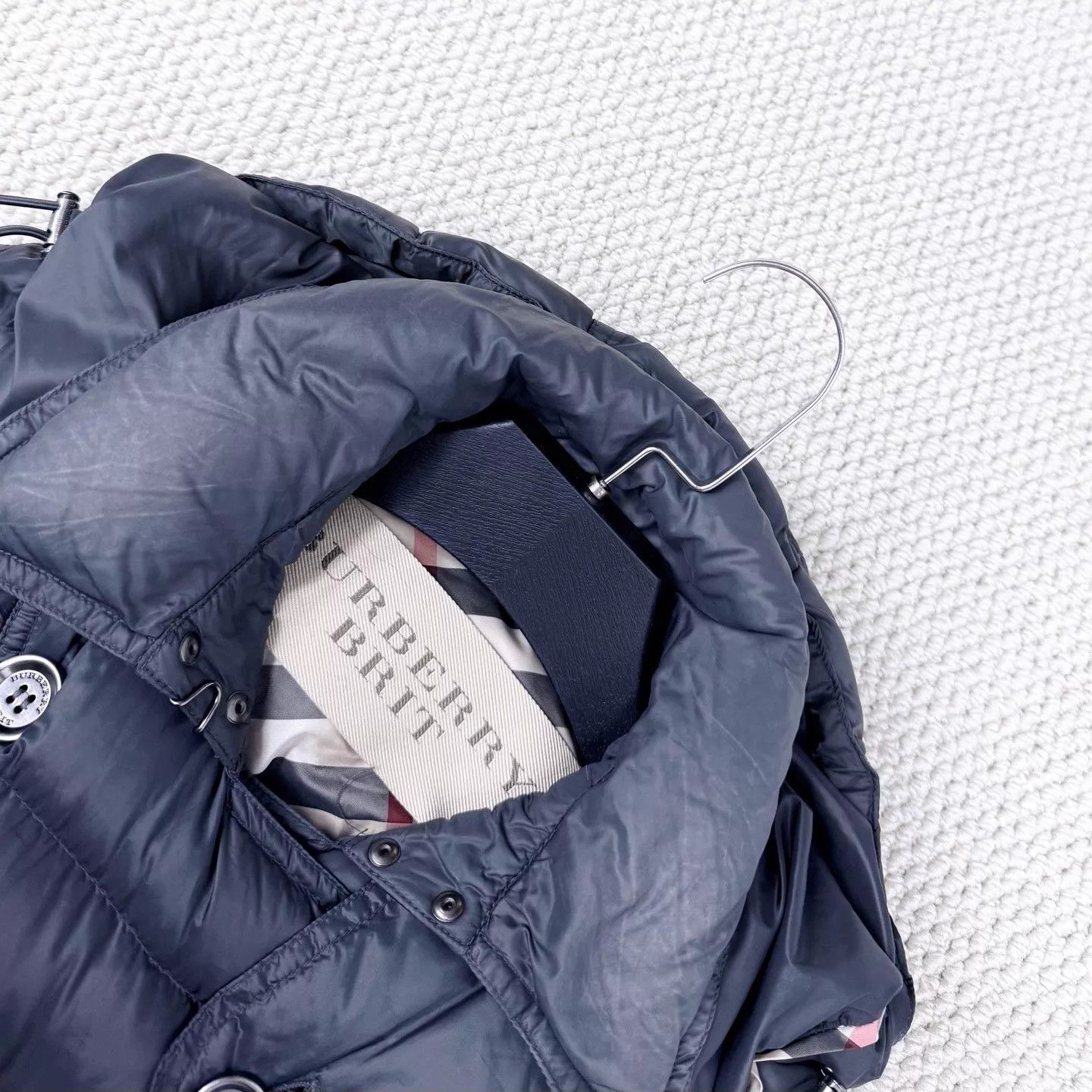 Burberry Burberry Black Stripe Double Breasted Hooded Down Jacket S Size S / US 4 / IT 40 - 3 Thumbnail