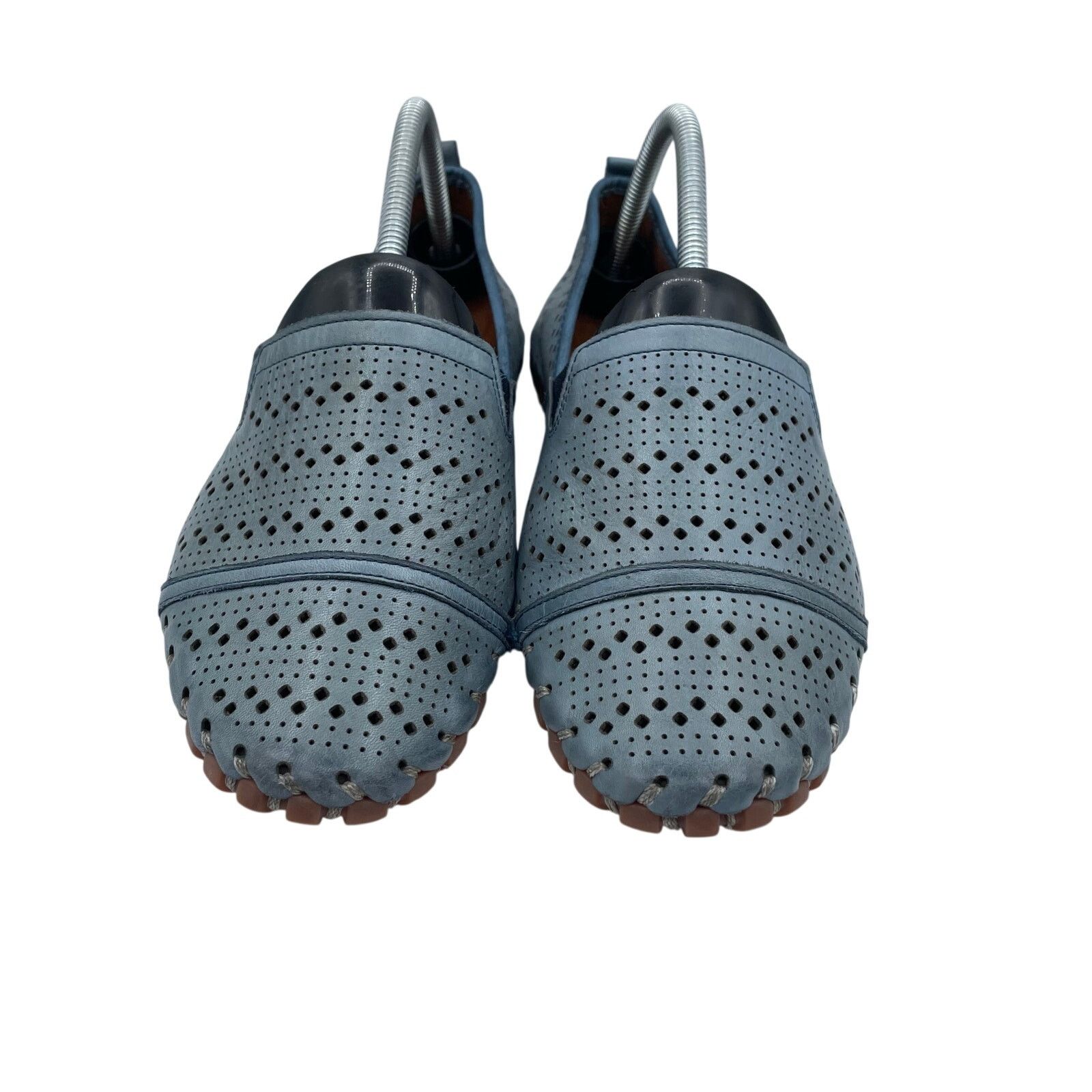 Other Spring Step Fia Perforated Leather Blue Loafers Womens 41 Size US 9.5 / IT 39.5 - 3 Thumbnail