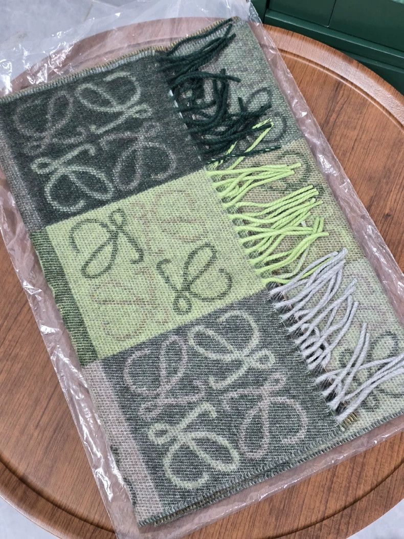 Loewe LOEWE Green wool scarf Size ONE SIZE - 5 Thumbnail