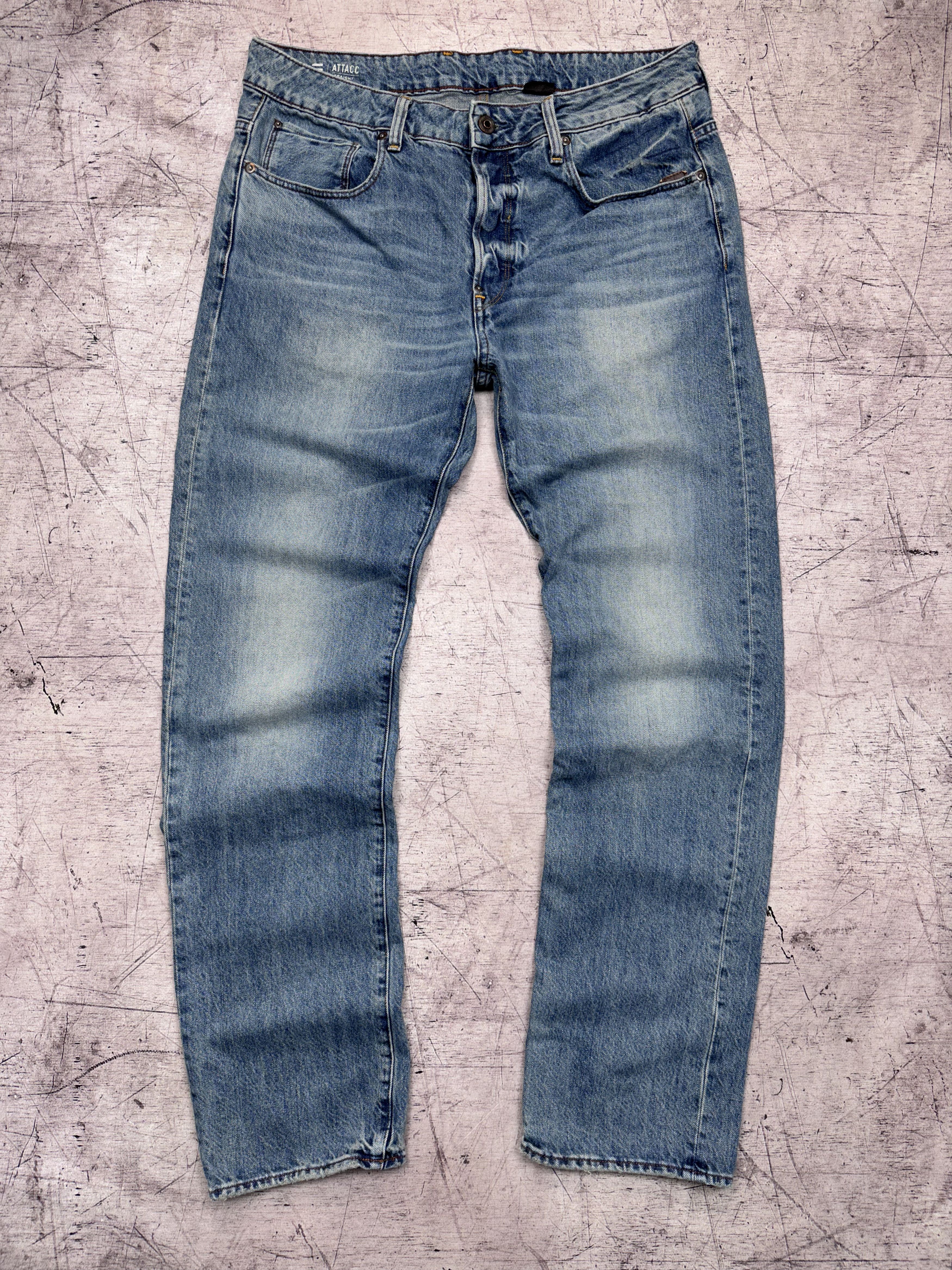 G-Star G Star Raw Attacc Straight Mens Denim Pants Jeans Size US 34 / EU 50 - 1 Thumbnail