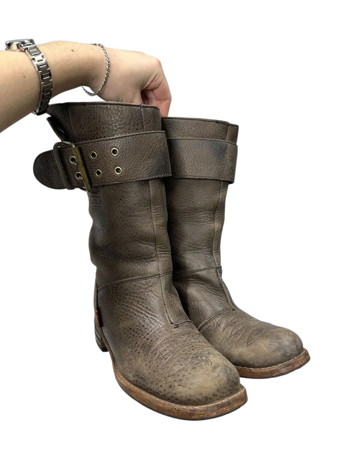 If Six Was Nine Leather Boots Vintage IfSixWasNine Guidi Style Margiela Vibe Size US 9 / IT 39 - 2 Thumbnail