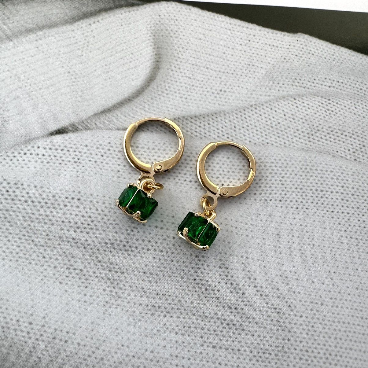 Other Green Crystal Dangle Drop Earrings for Women Size ONE SIZE - 3 Thumbnail