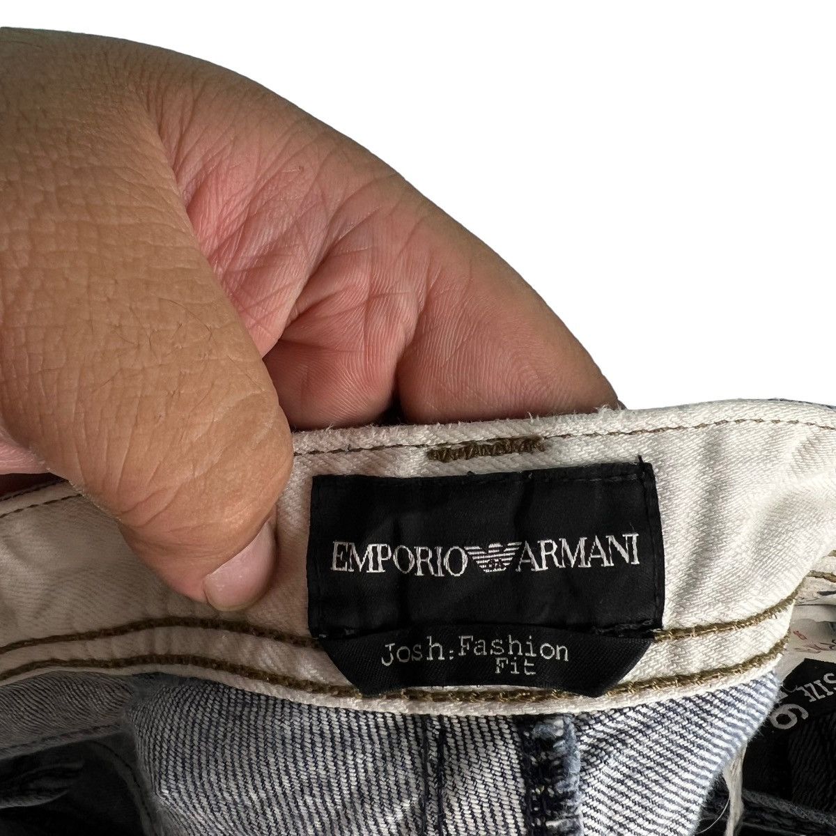 Emporio Armani 🔥VTG BIKER DENIM JEANS EMPORIO ARMANI JOSH COLLECTION Size US 38 / EU 54 - 11 Thumbnail