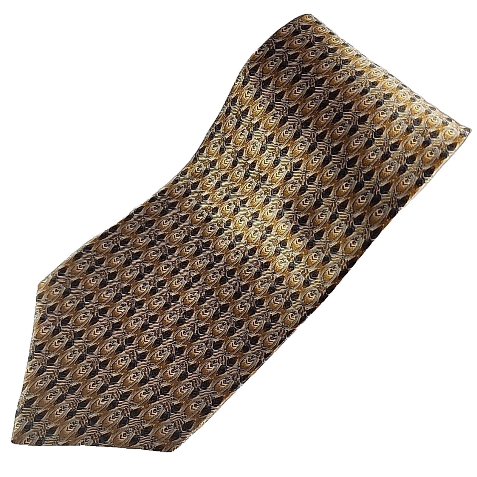 Vintage Cape Cod Gold Pattern Silk Necktie - USA - Like New Size ONE SIZE - 1 Thumbnail