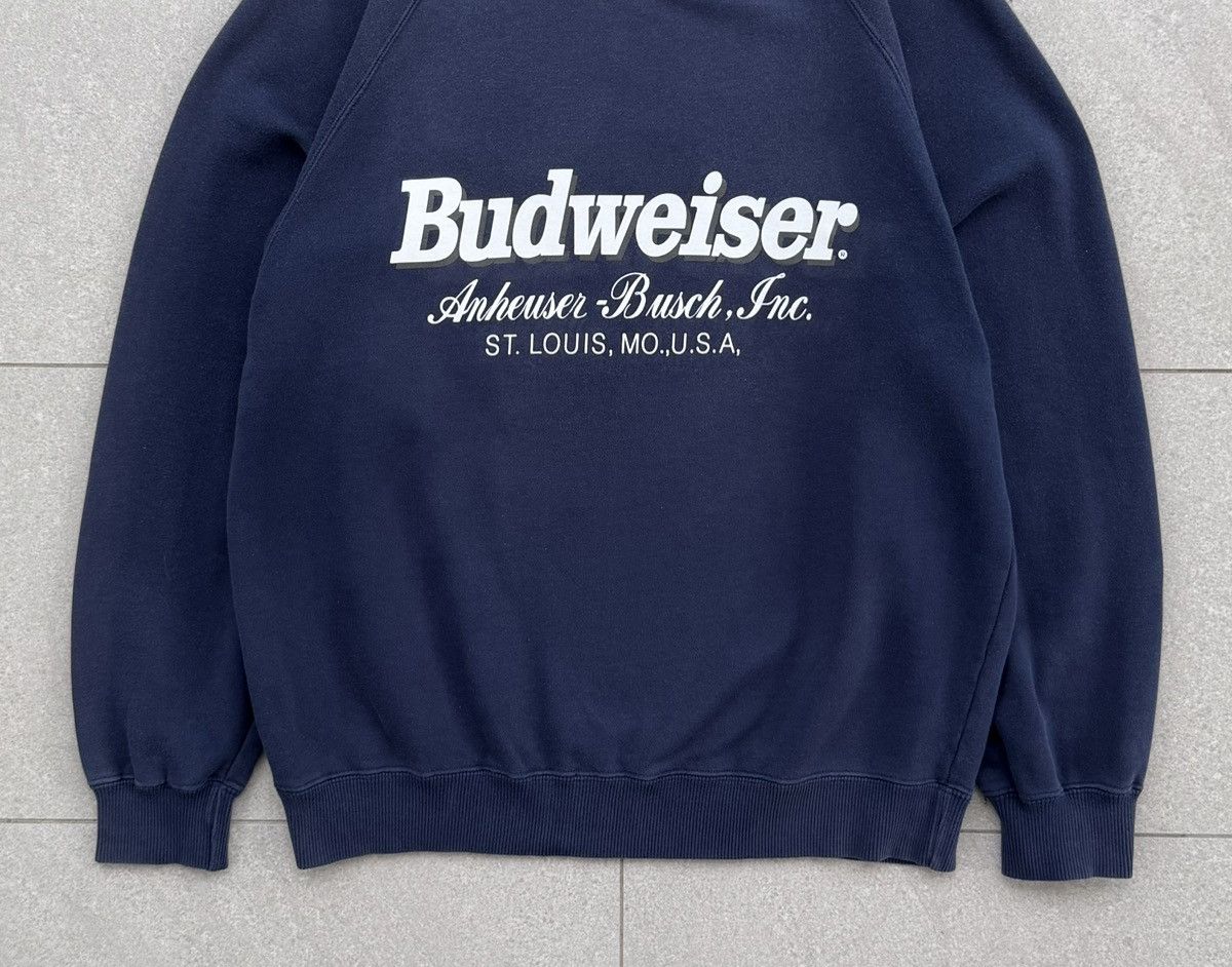 Budweiser Vintage Budweiser Sweatshirt Navy Vintage Style Crewneck Size US M / EU 48-50 / 2 - 2 Thumbnail