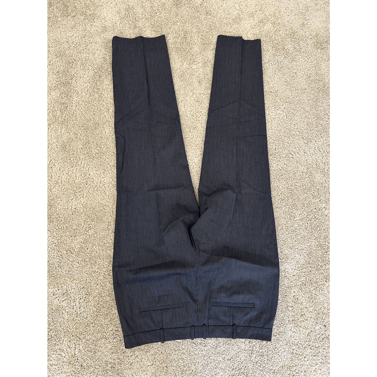 Hugo Boss Hugo Boss Virgin Wool Black White Stripe Pants, Sz 8 MP $278 Size 30" / US 8 / IT 44 - 6 Thumbnail