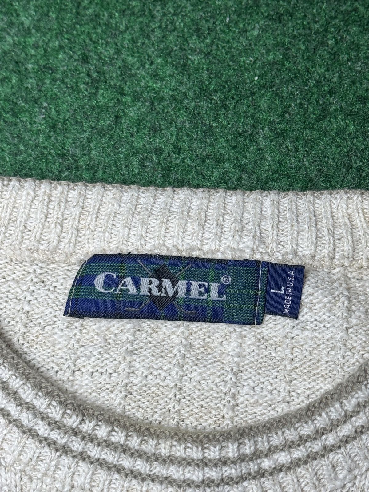 Vintage Caramel Golf Pullover Large Knit Crewneck Sweater Sweatshirt Size US L / EU 52-54 / 3 - 3 Thumbnail