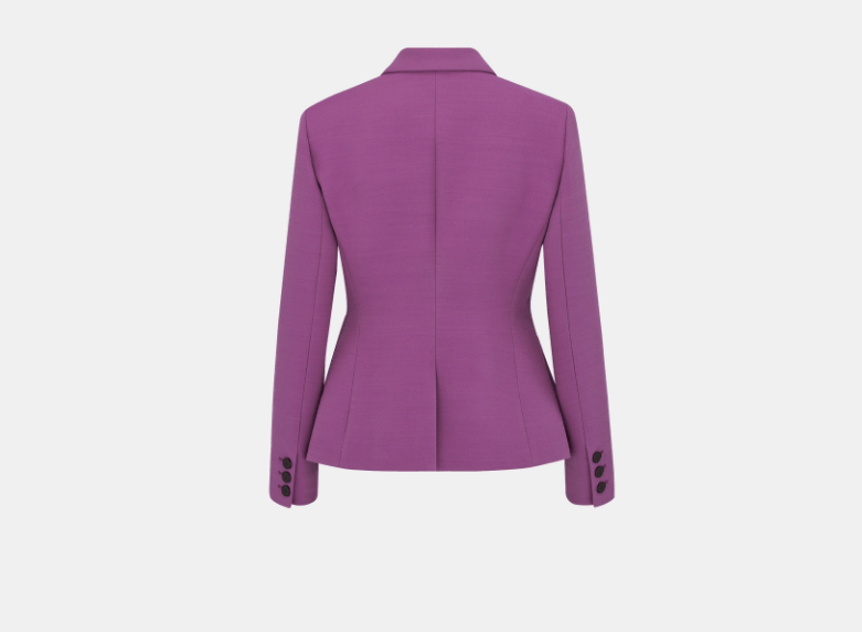 Dior o1w1db11225 421V27 Fitted Jacket in Purple Size M / US 6-8 / IT 42-44 - 2 Thumbnail