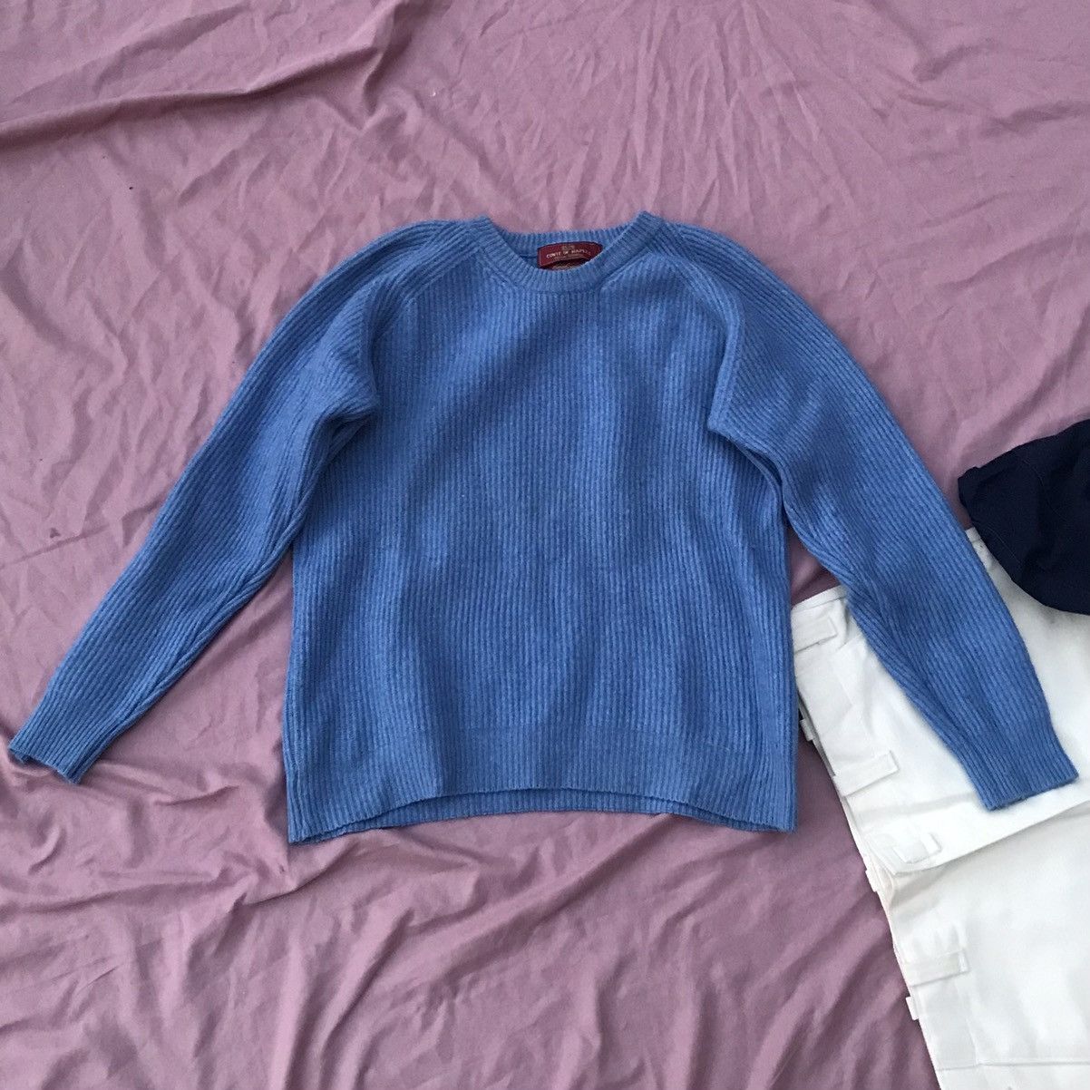 Other THICK RIBBED CASHMERE RAGLAN SHOULDER CREWNECK JUMPER Size L / US 10 / IT 46 - 3 Thumbnail