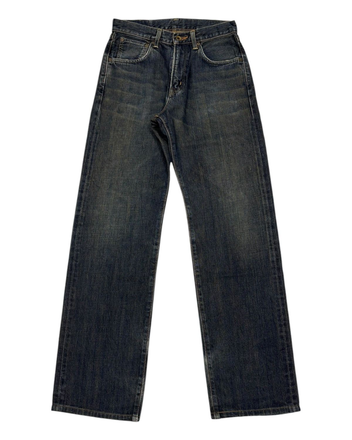 Edwin 🔥Vintage 90s Edwin 505x Selvedge Distressed Denim Jeans Size US 28 / EU 44 - 3 Thumbnail