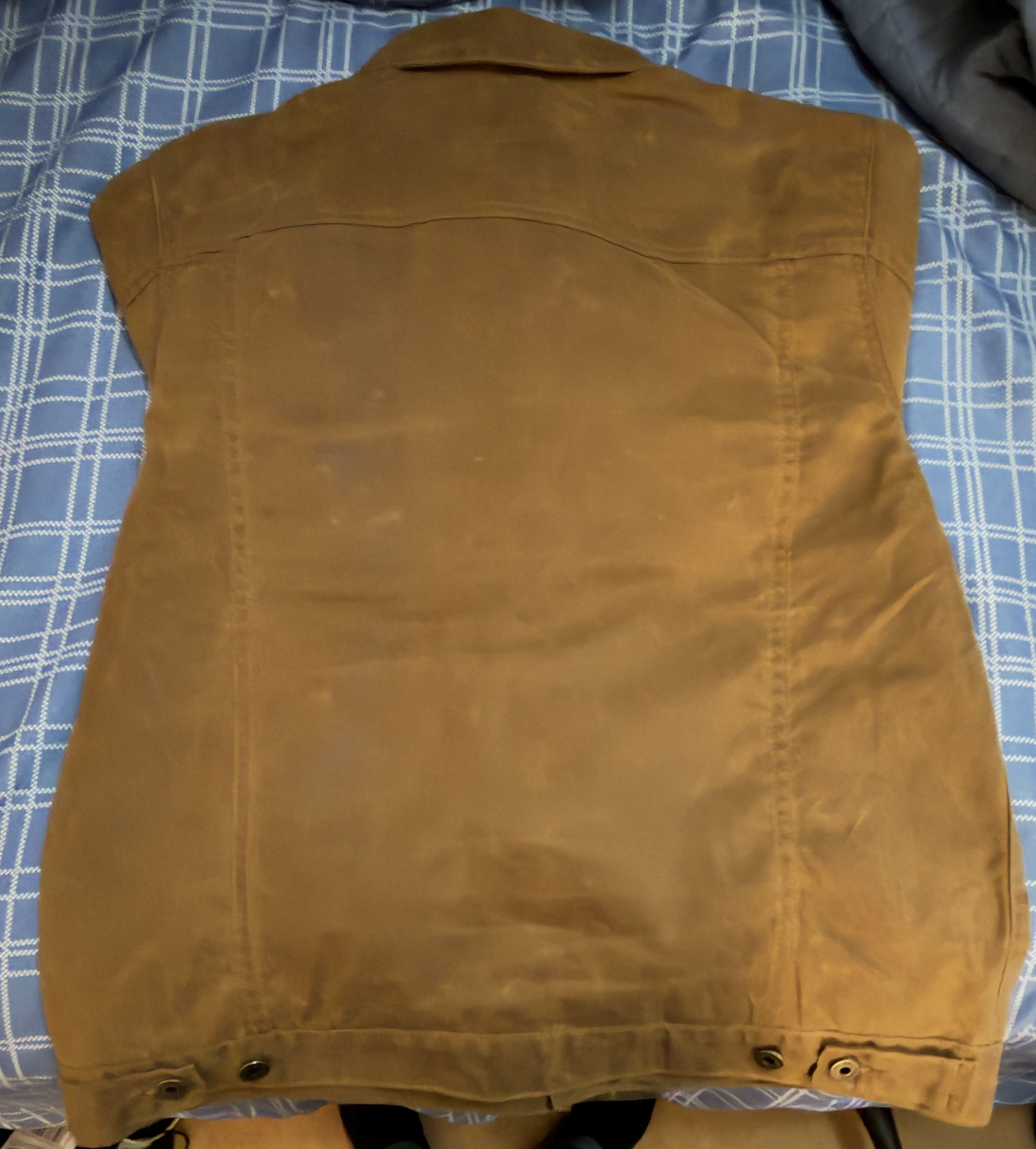Flint And Tinder LN Flint and Tinder Waxed Cotton Trucker Jacket-Tan: Medium Size US M / EU 48-50 / 2 - 3 Thumbnail