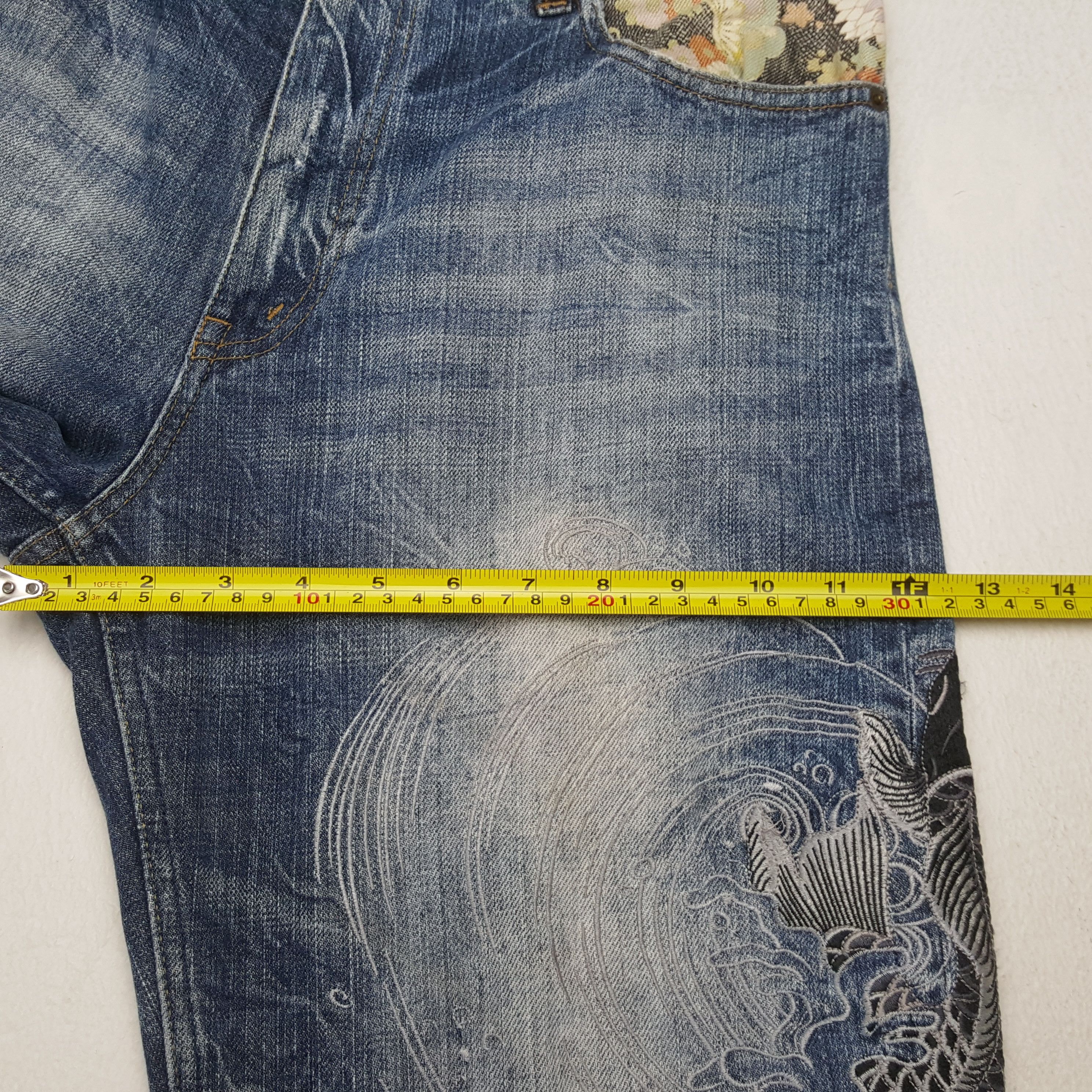 Japanese Brand Vintage Karakuri Tamashii Japanese Brand Denim RR9 Size US 29 - 9 Thumbnail