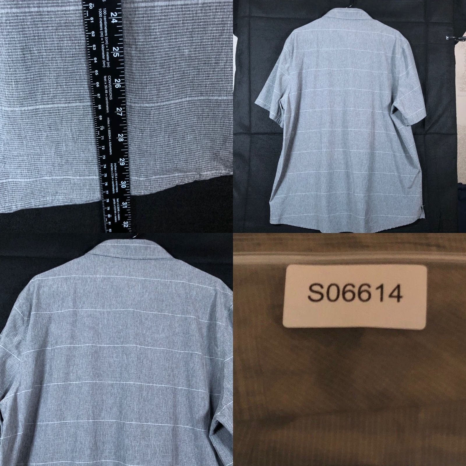 Avalanche Avalanche Shirt Gray Button Down Short Sleeve Casual Stretch XL Mens Size US XL / EU 56 / 4 - 8 Thumbnail