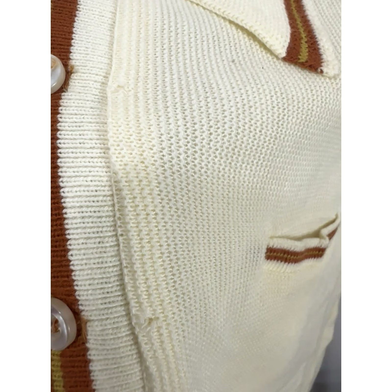 Vintage VINTAGE Arena Rockabilly Orlon Polo Shirt L 60s Cream Mens Size US L / EU 52-54 / 3 - 6 Thumbnail
