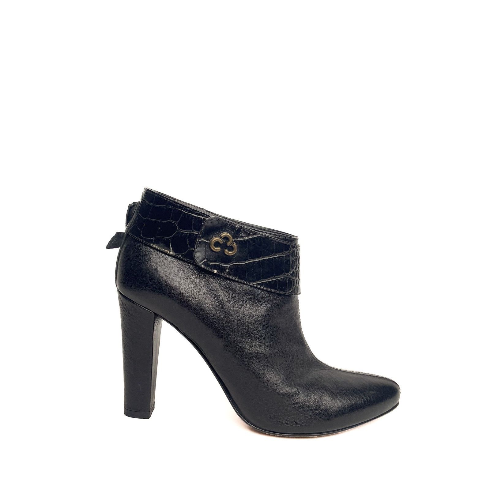 David Eden Black Boot Heels Size US 6 / IT 36 - 1 Thumbnail