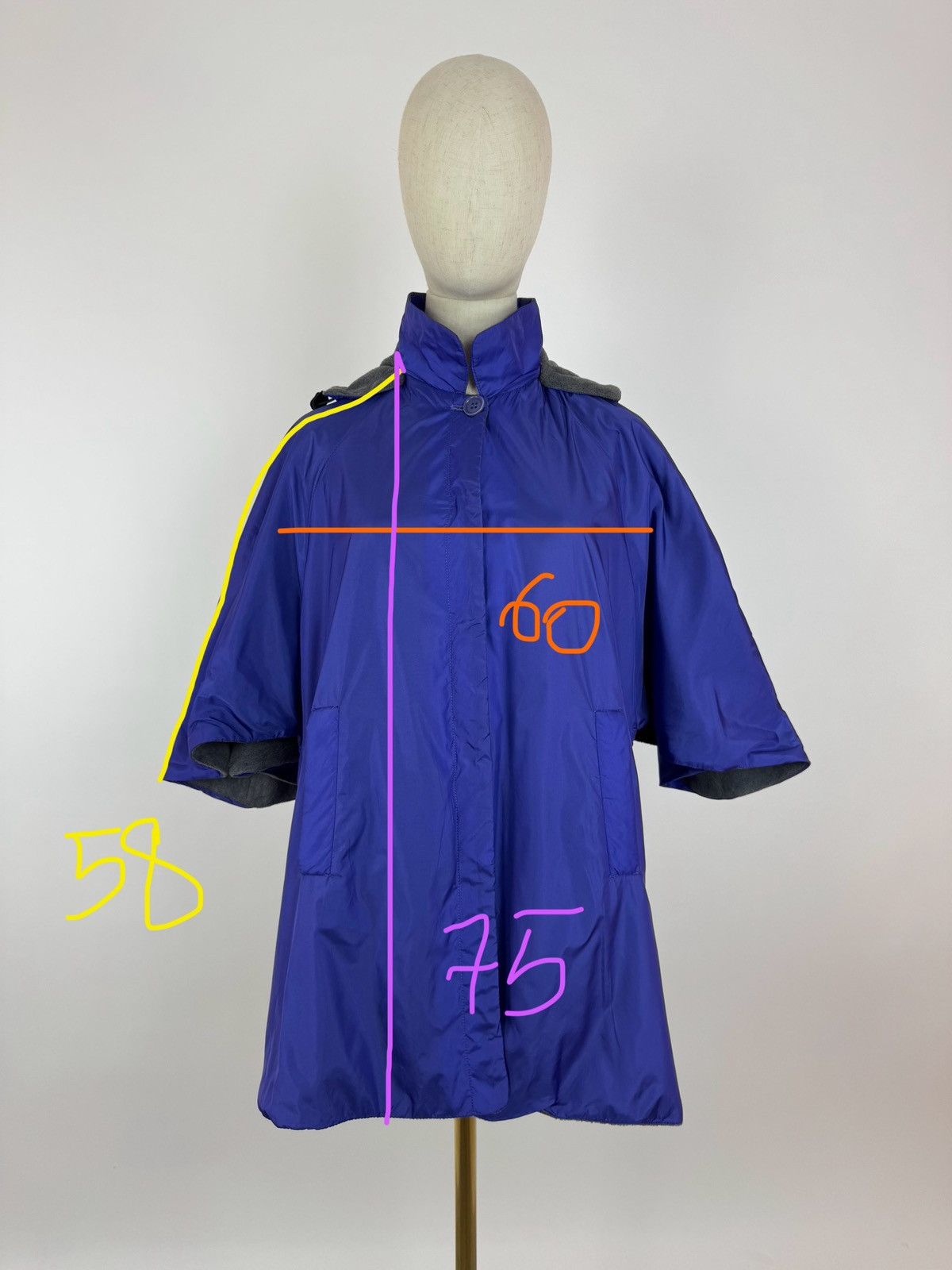 Aspesi × Vintage ASPESI VINTAGE Rain hooded PONCHO COAT Cape Womens size 14 Size L / US 10 / IT 46 - 13 Thumbnail