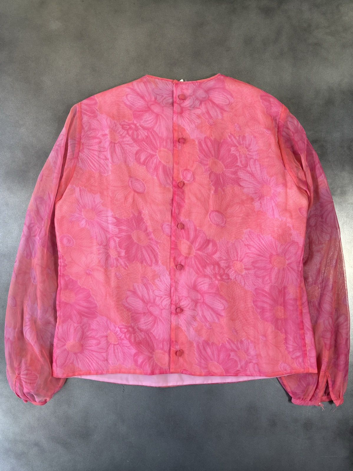 Japanese Brand 1960s Vintage Chiffon Shirt St. Michaels MBV Loveless Sheer Size S / US 4 / IT 40 - 6 Thumbnail