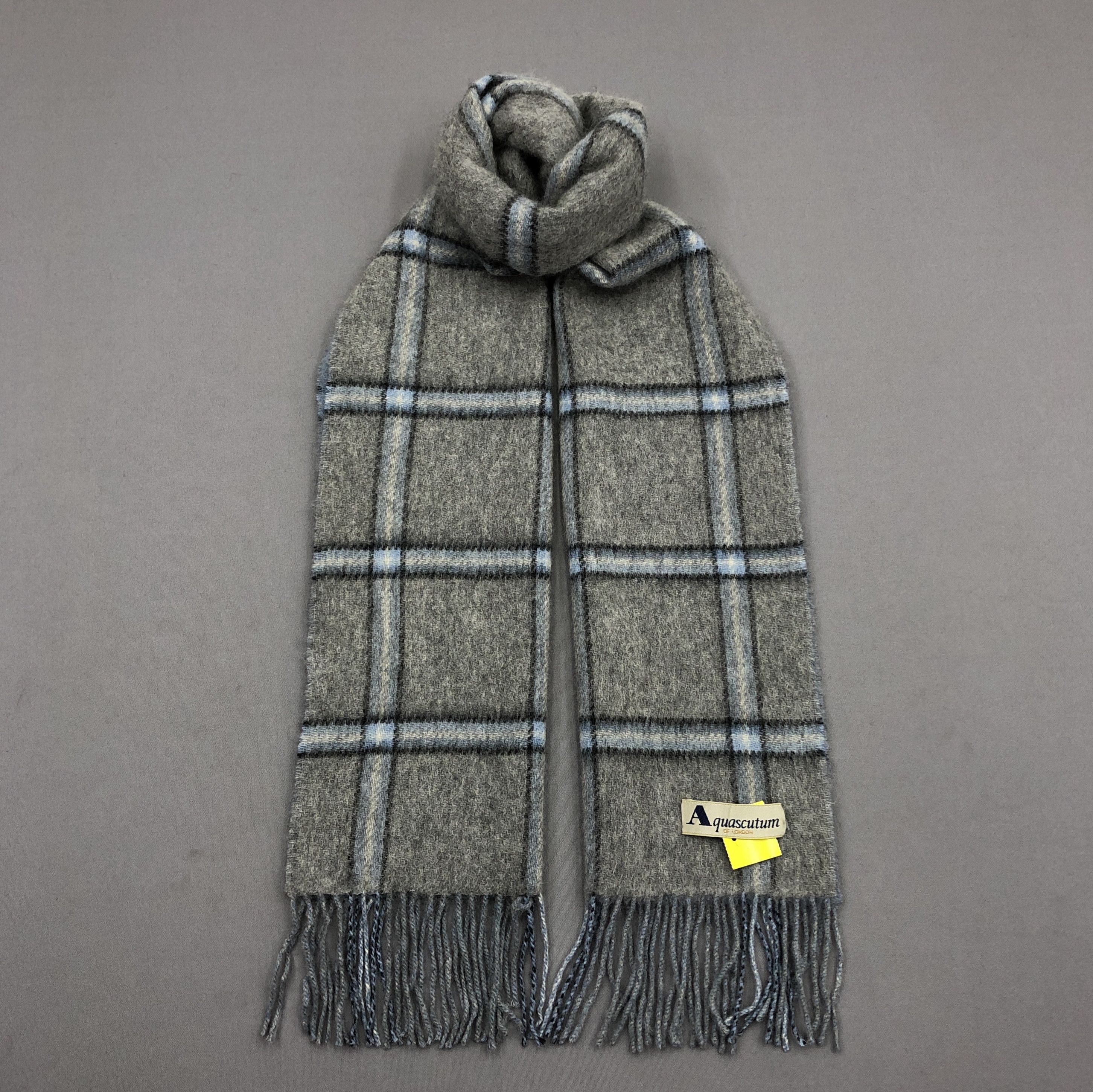Aquascutum Vintage Aquascutum Scarf Muffler Wool Plaid Scarves Size ONE SIZE - 1 Thumbnail