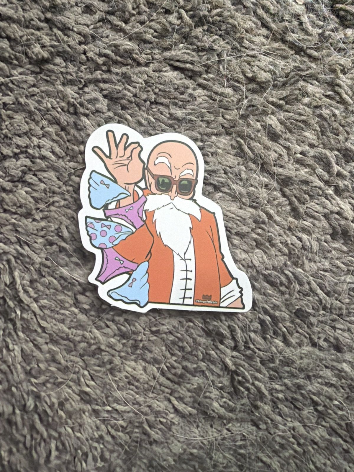Cartoon Network Dragon Ball Z Master Roshi Salt Bae Sticker Size ONE SIZE - 1 Thumbnail