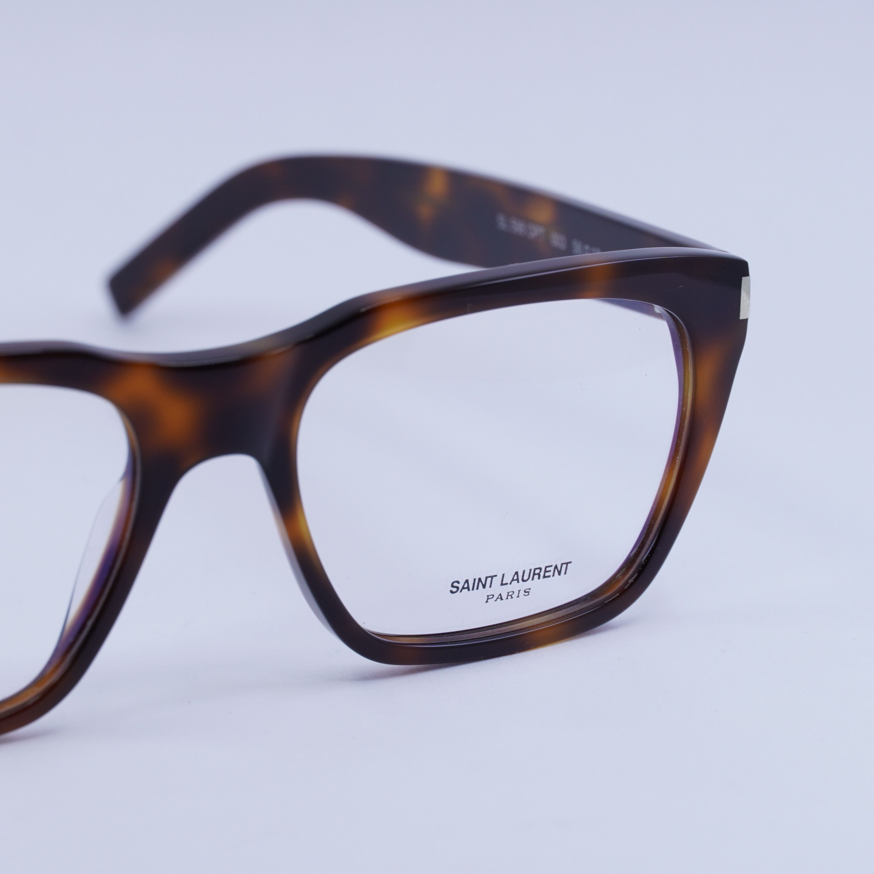 Saint Laurent Paris Saint Laurent SL598OPT 003 Eyeglasses Havana 56mm Rectangle Size ONE SIZE - 2 Thumbnail