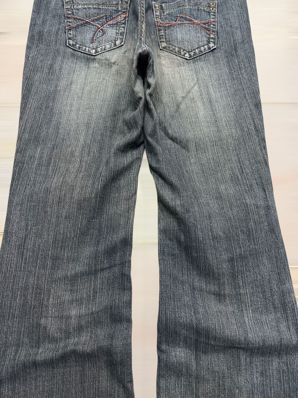 Japanese Brand 1990s Japanese Flared Bell Bottom Faded Distressed Size US 34 / EU 50 - 10 Thumbnail