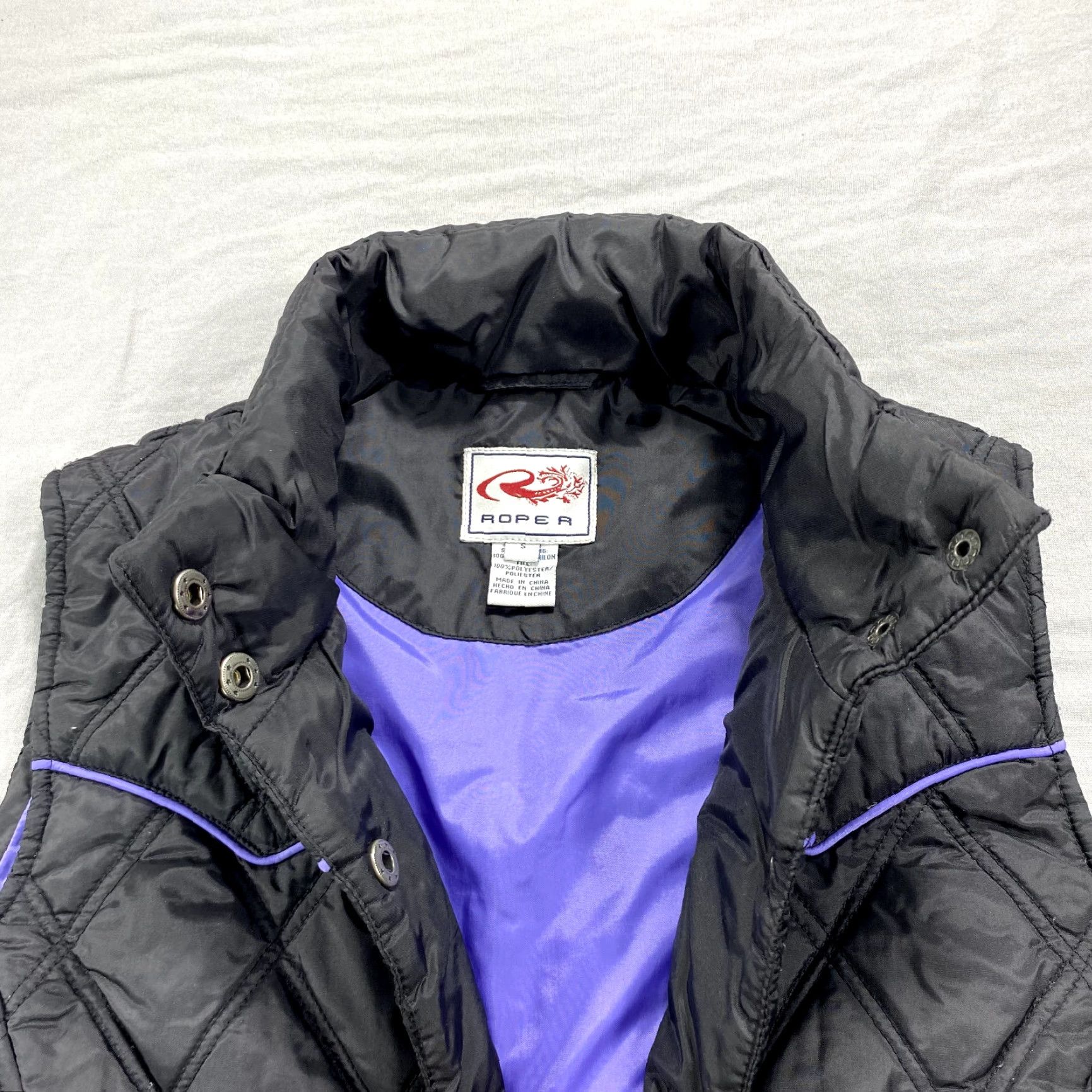 Roper Roper Vest Womens Small Black Puffer Western Snap Button Up Quilted Size S / US 4 / IT 40 - 3 Thumbnail