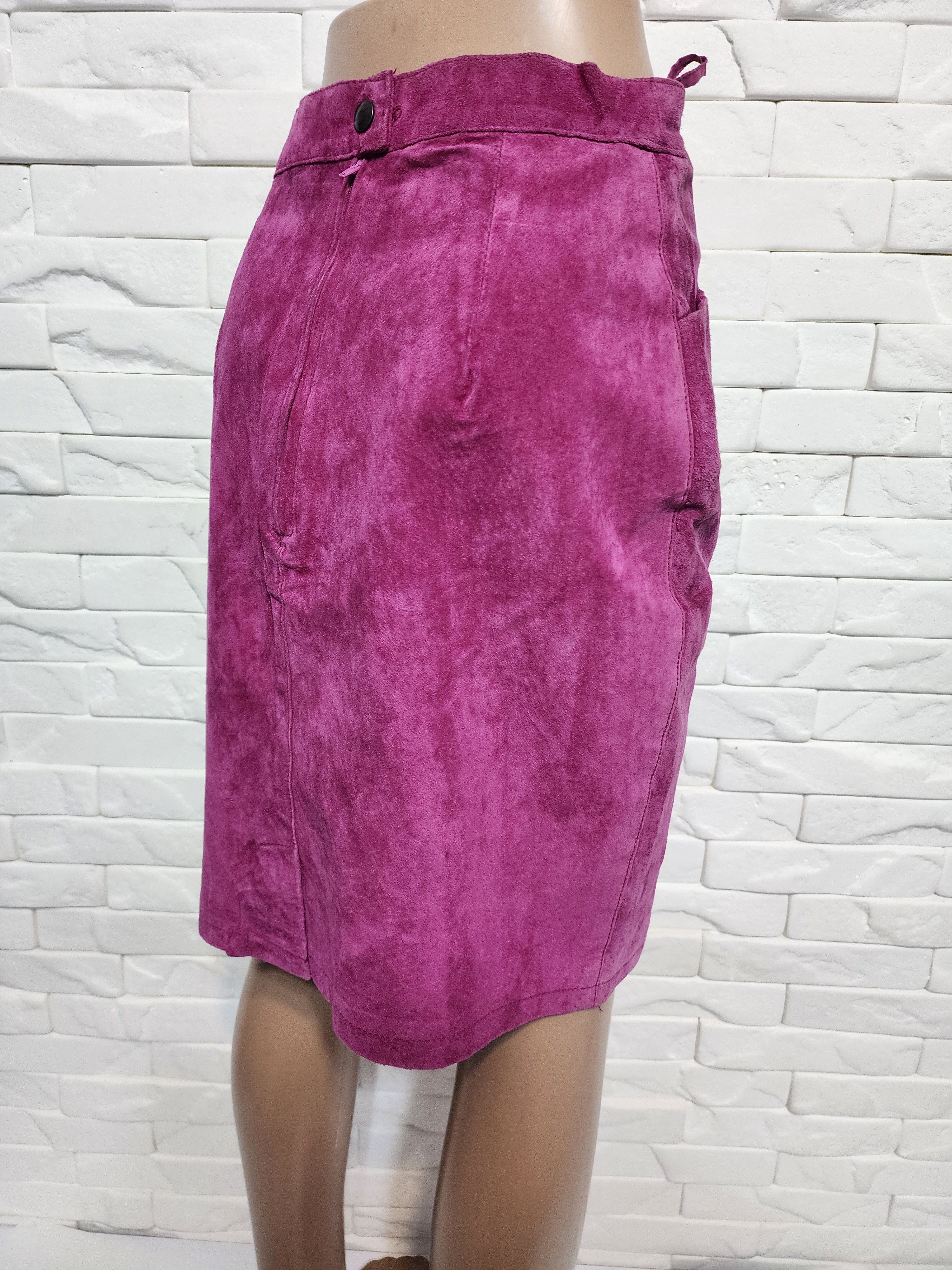 Other Pink Suede Leather Skirt: Size 27" / US 4 / IT 40 - 5 Thumbnail