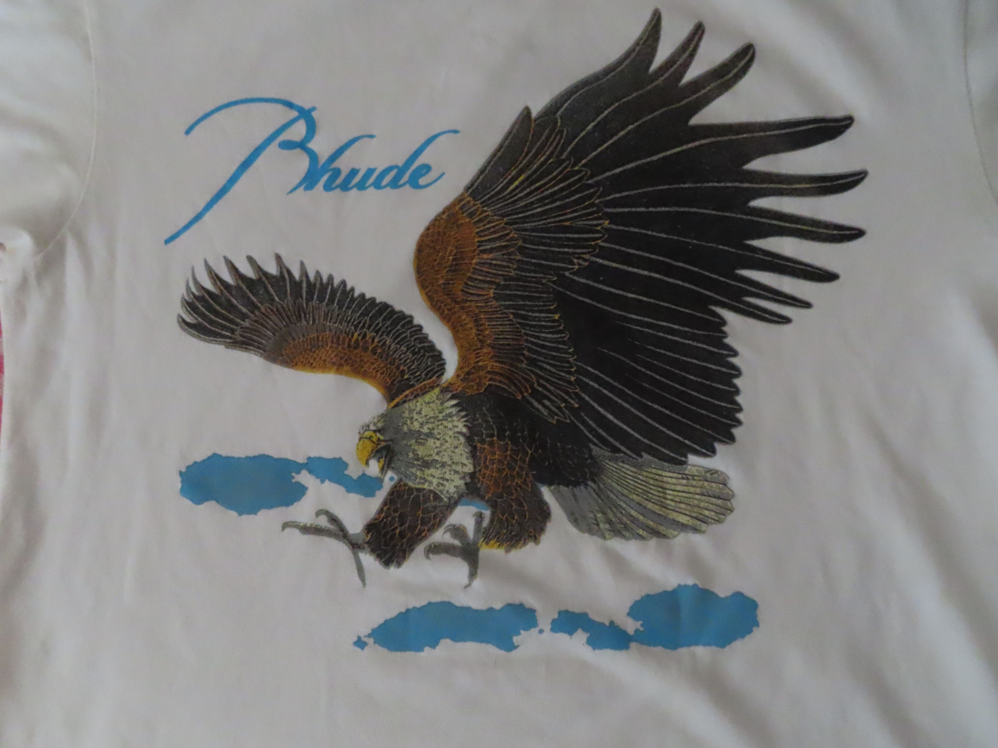 Designer rhude cream eagle tee tshirt made in usa Size US L / EU 52-54 / 3 - 2 Thumbnail