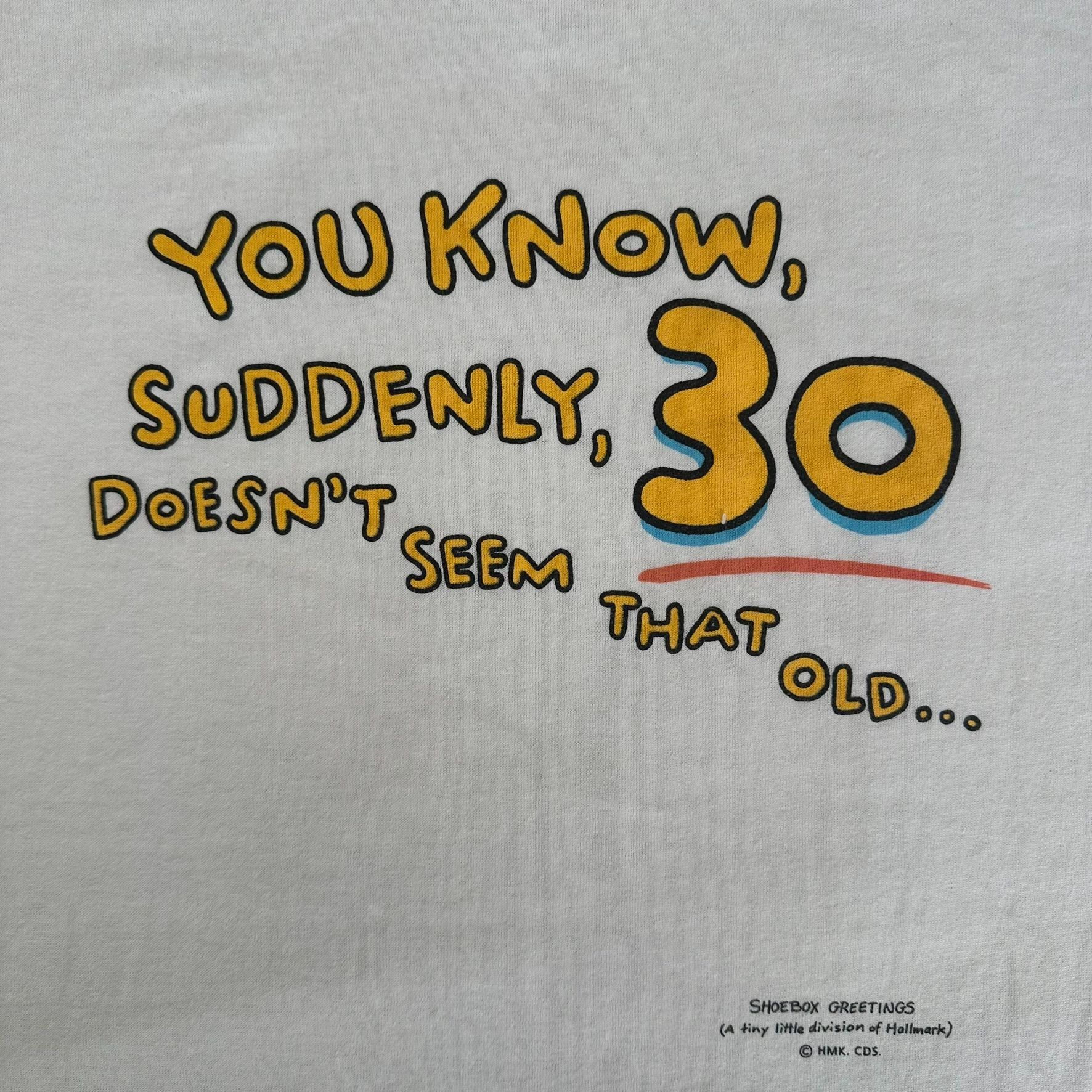 Vintage Vintage 80s Shoebox Greetings Age 30 T-Shirt Funny Single St Size US L / EU 52-54 / 3 - 2 Thumbnail