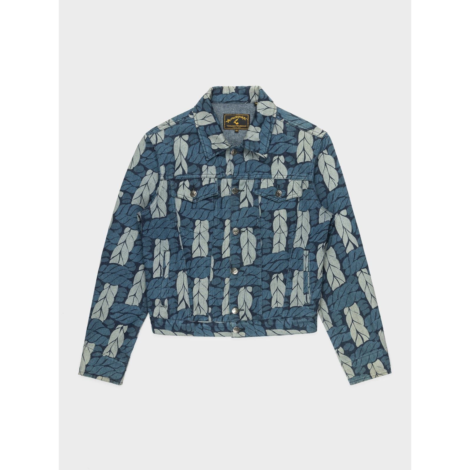 image of Vivienne Westwood Braided Rope Denim Jacket in Blue, Men's (Size Small)