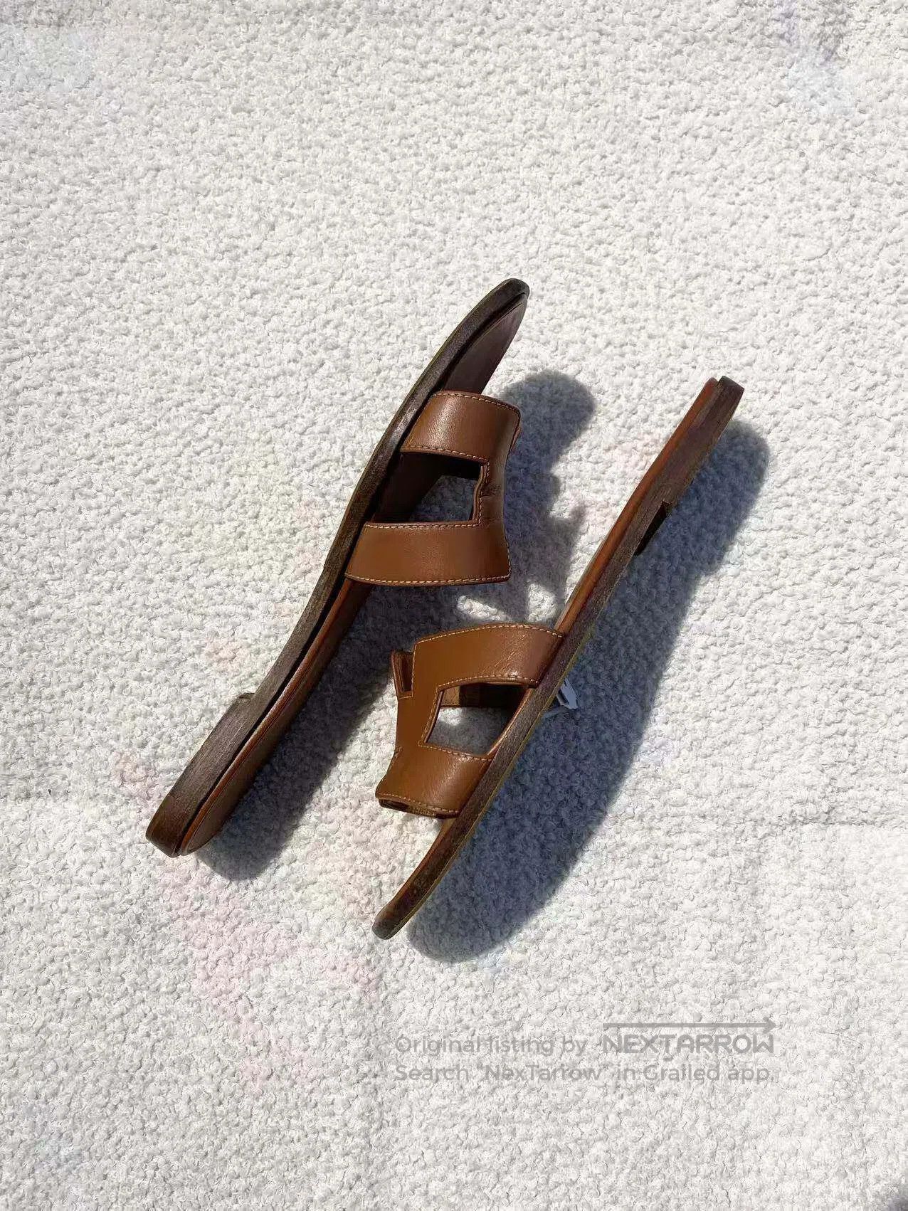 Hermes Hermes Classic Hlogo slippers| Size US 6 / IT 36 - 4 Thumbnail