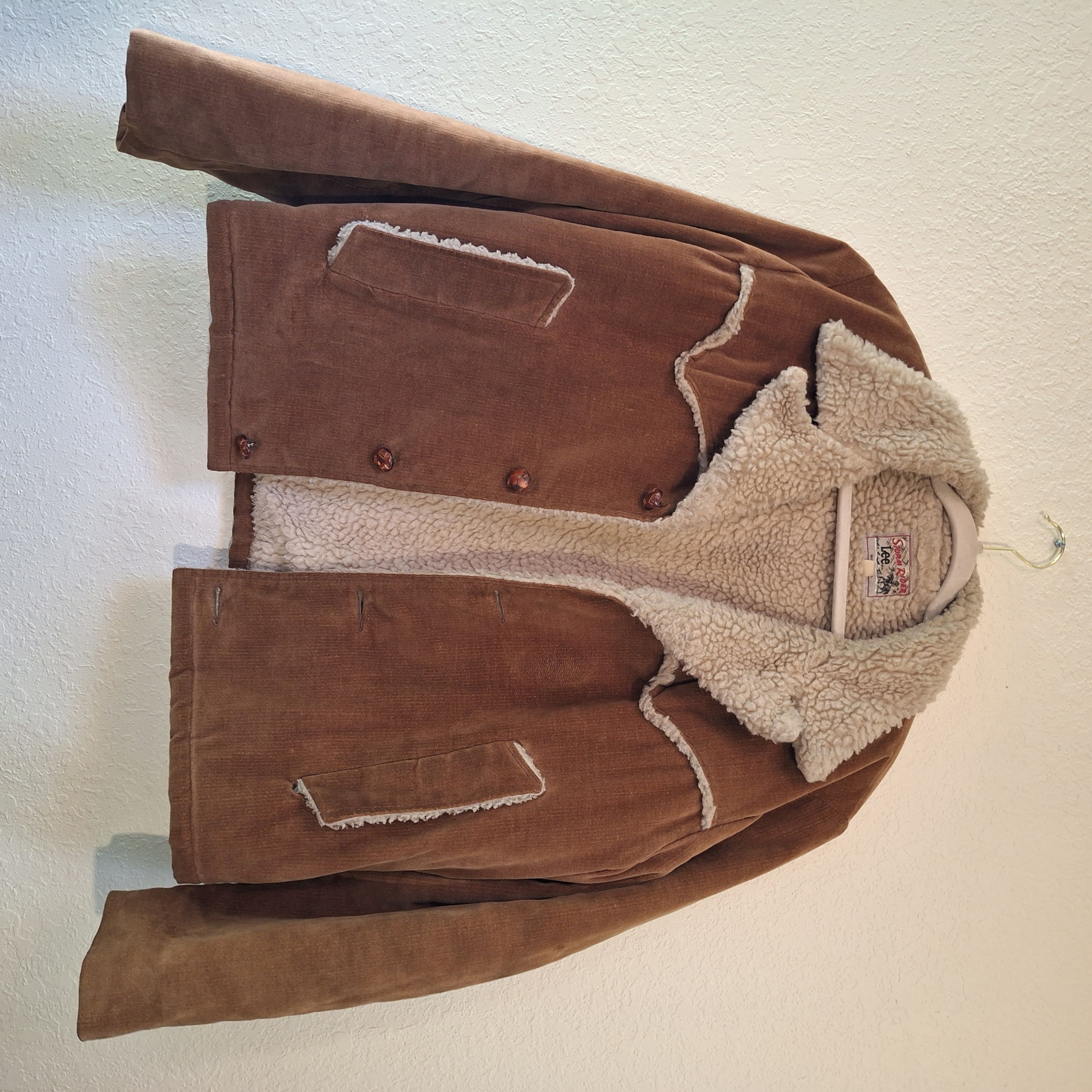 image of Lee Storm Rider Sherpa Suede Jacket in Tan, Men's (Size XL)