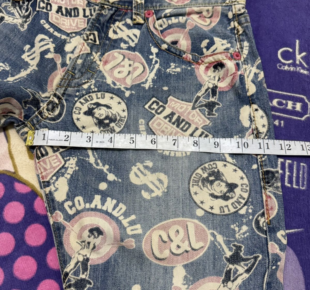 Japanese Brand CO&LU Rare Design Denim Pants Size 29" - 10 Thumbnail