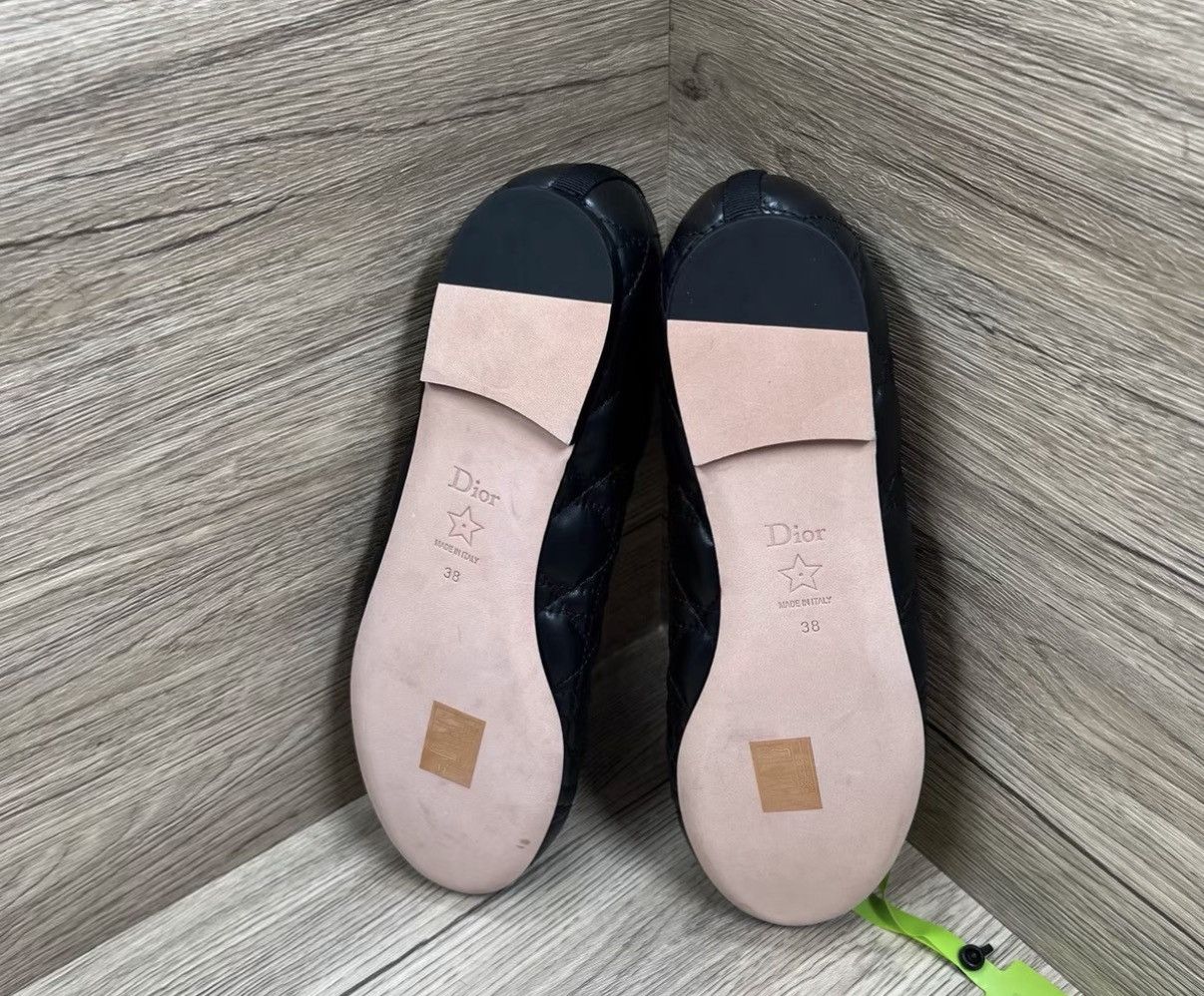 Dior Dior Ballet Flat Black Pearl Lady Dior Ballet Shoes J41 Size US 7 / IT 37 - 5 Thumbnail