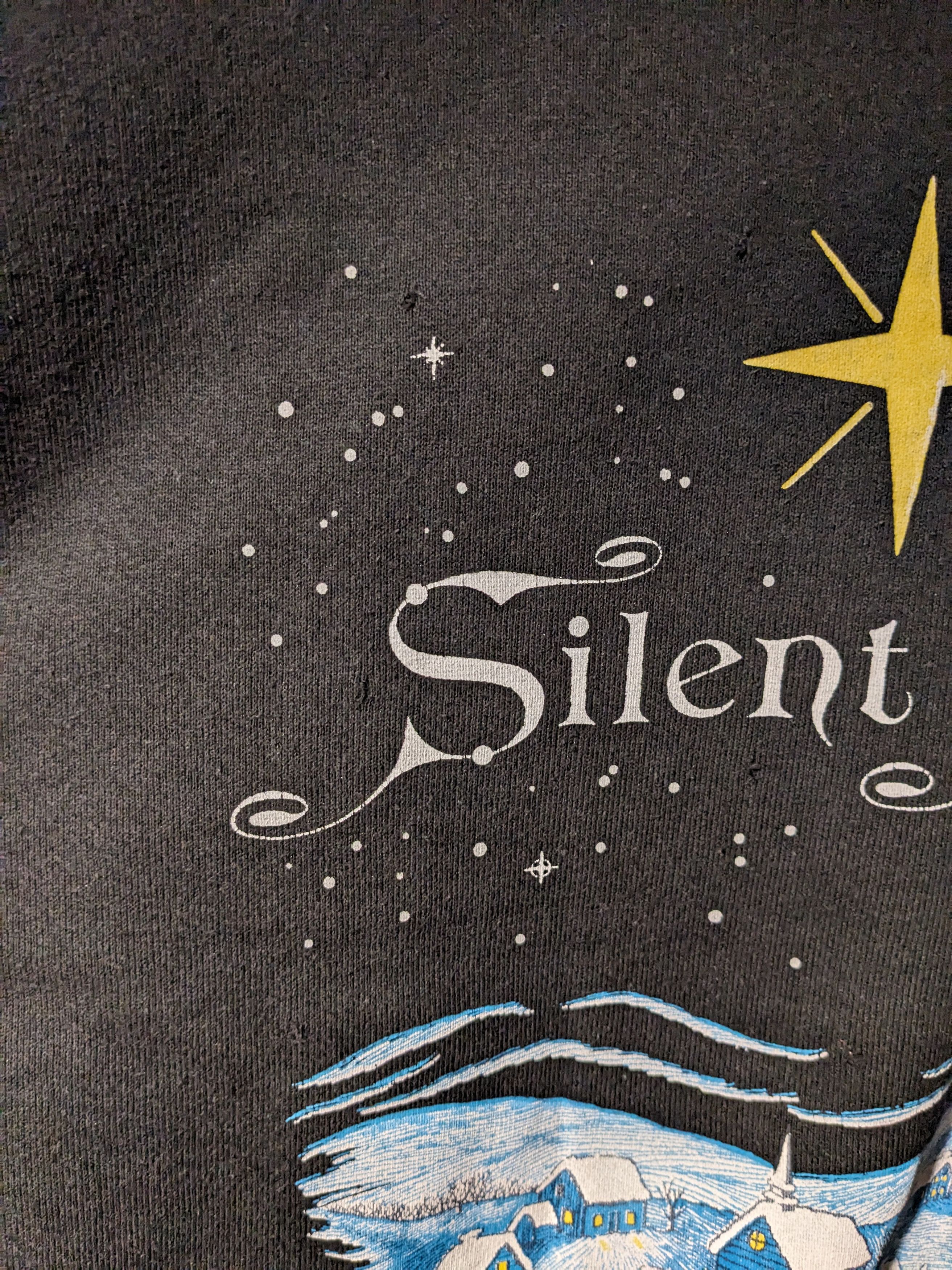 Vintage Vintage 90s Silent Night Winter Stars Moon Large Sweatshirt Size US L / EU 52-54 / 3 - 4 Thumbnail