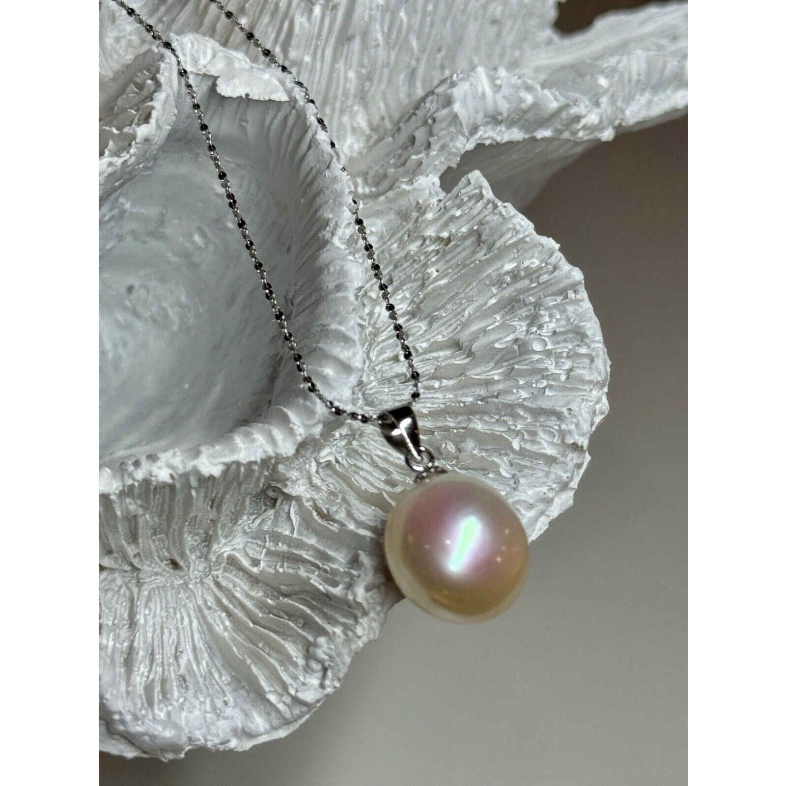 Jewelry 925 Sterling Silver Fresh Water Pearl Necklace Length 18 In, Women's