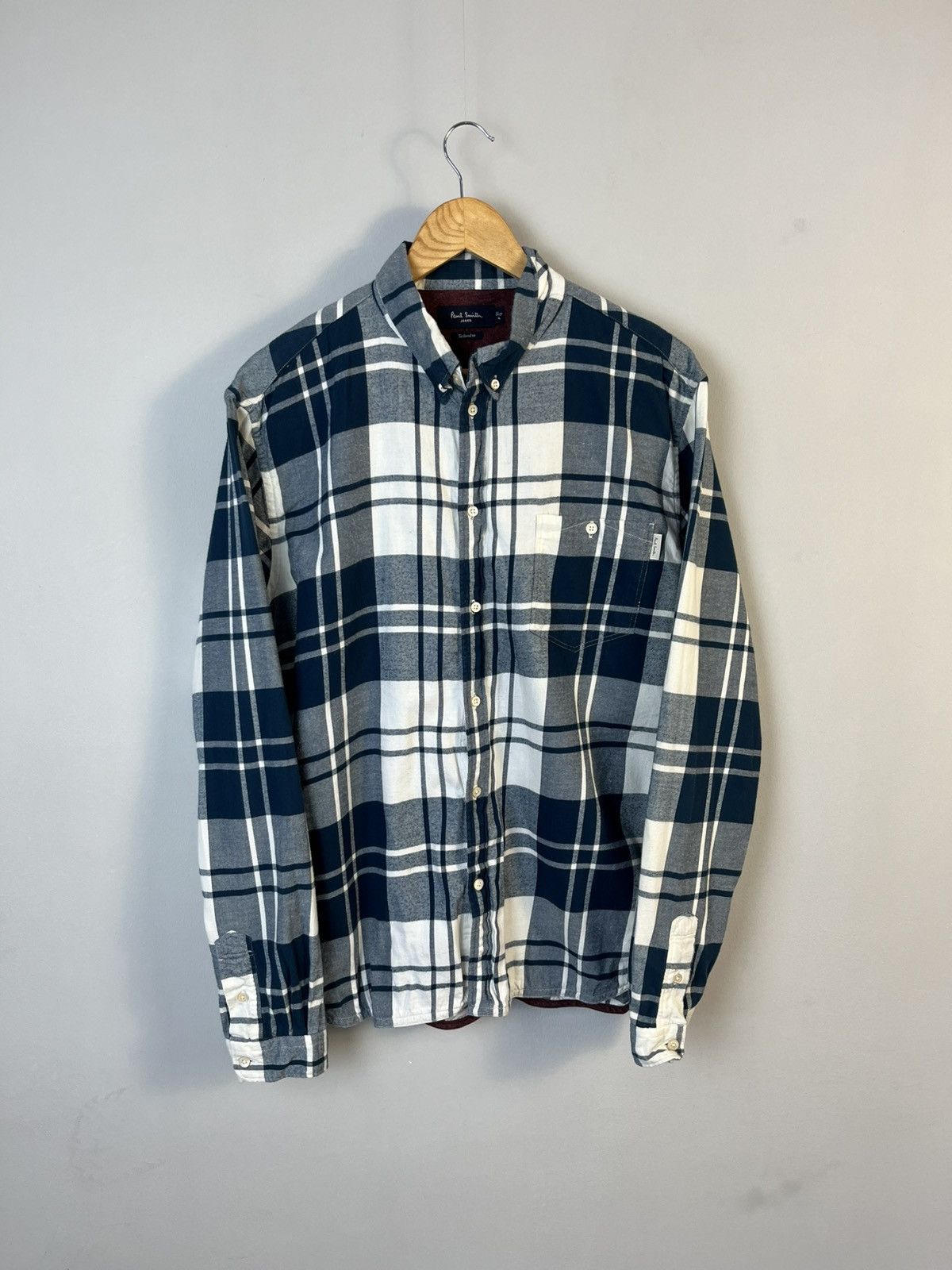 Paul Smith Paul Smith Jeans Plaid Cotton Tailored Fit Long Sleeve Shirt Size US XL / EU 56 / 4 - 1 Thumbnail