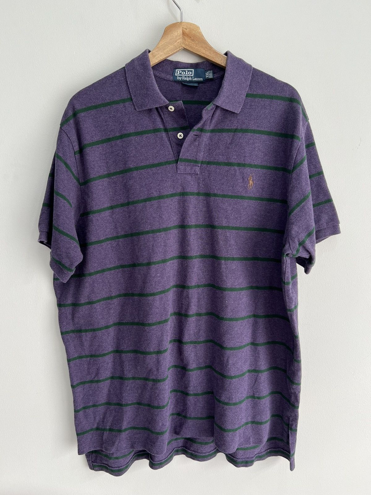 Polo Ralph Lauren Vintage 90s Ralph Lauren Polo Shirt Striped pony xxl Size US XXL / EU 58 / 5 - 4 Thumbnail